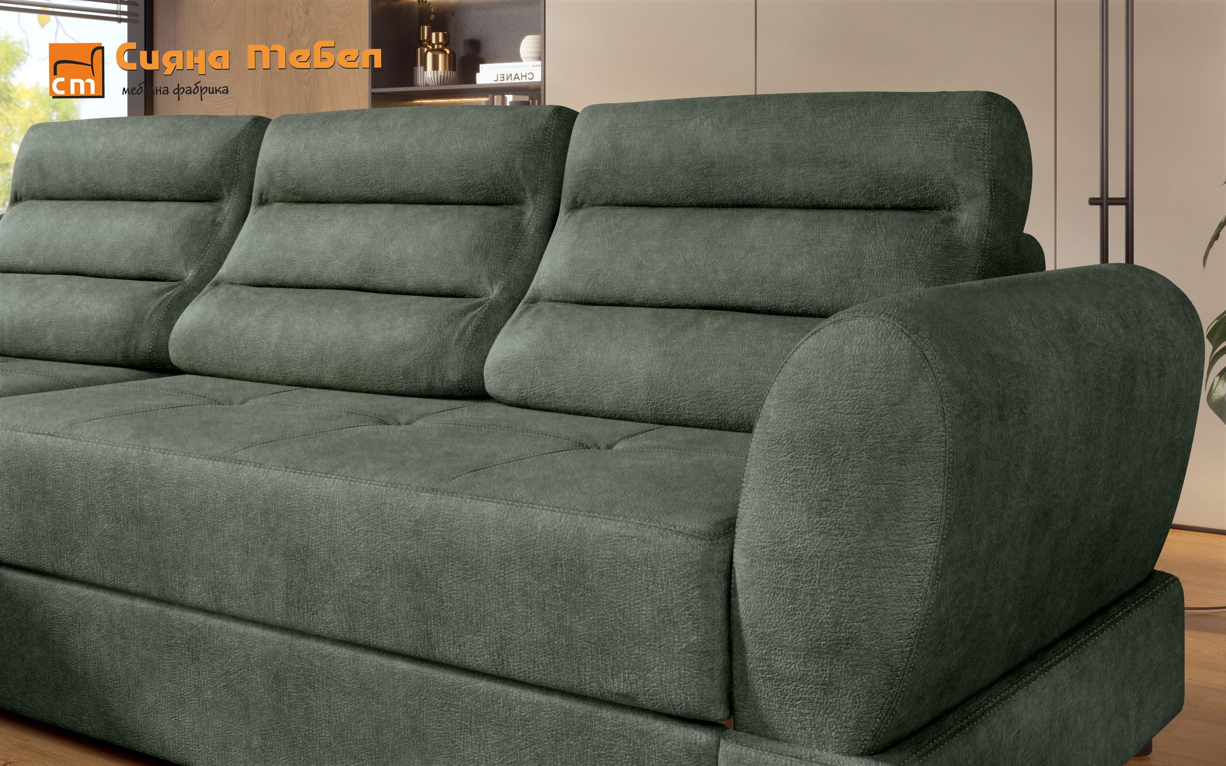Γωνιακός καναπές Kamino, πράσινο  6