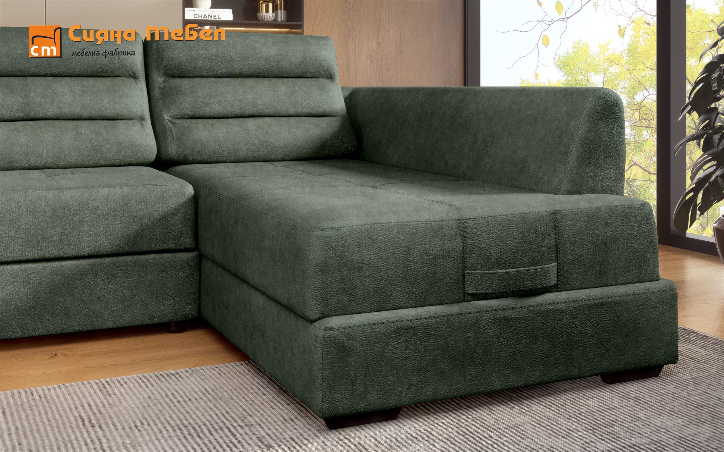 Γωνιακός καναπές Kamino, πράσινο  6