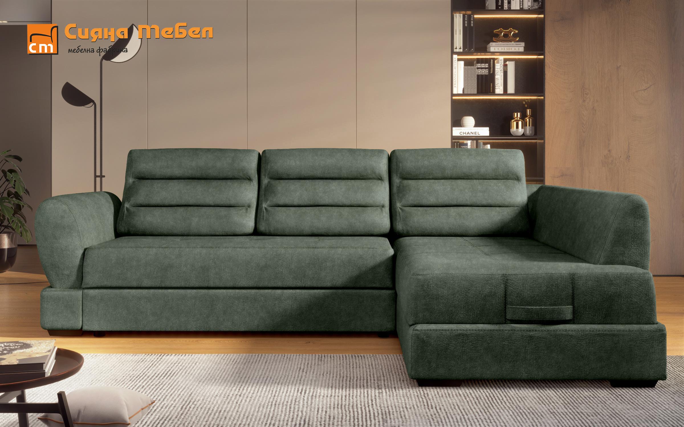 Γωνιακός καναπές Kamino, πράσινο  1