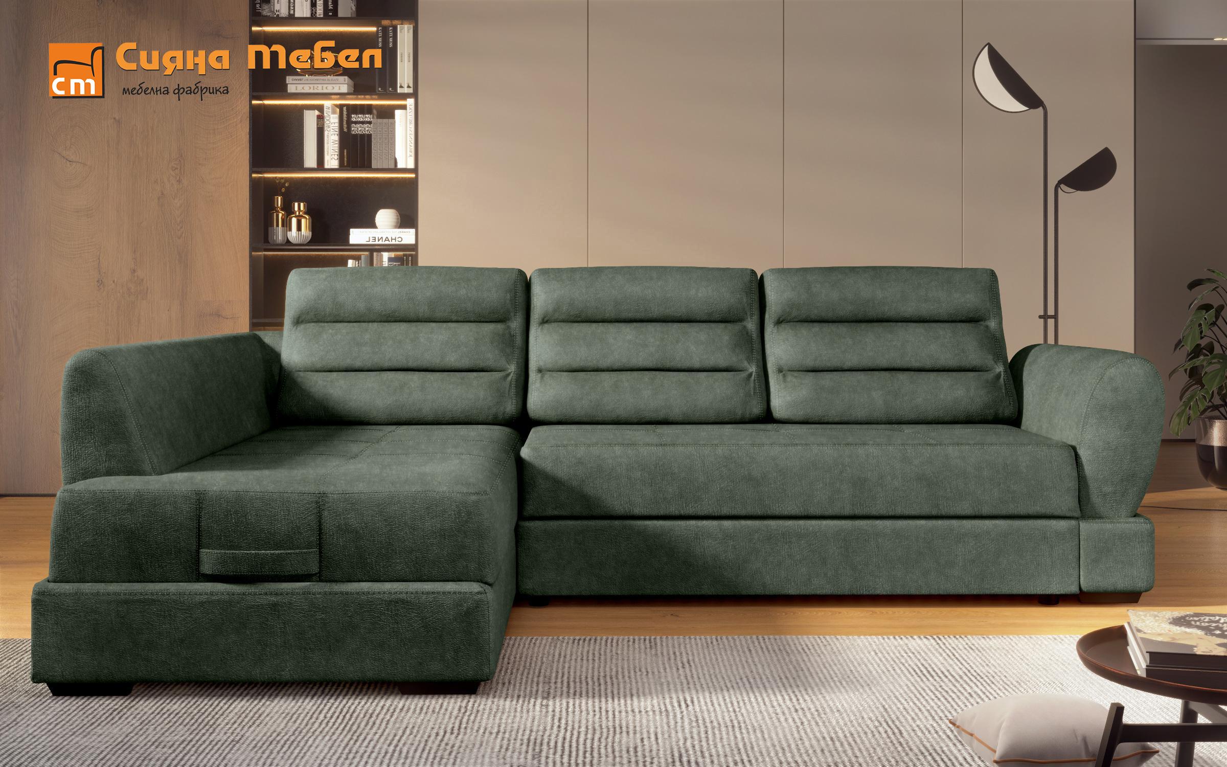 Γωνιακός καναπές Kamino, πράσινο  1