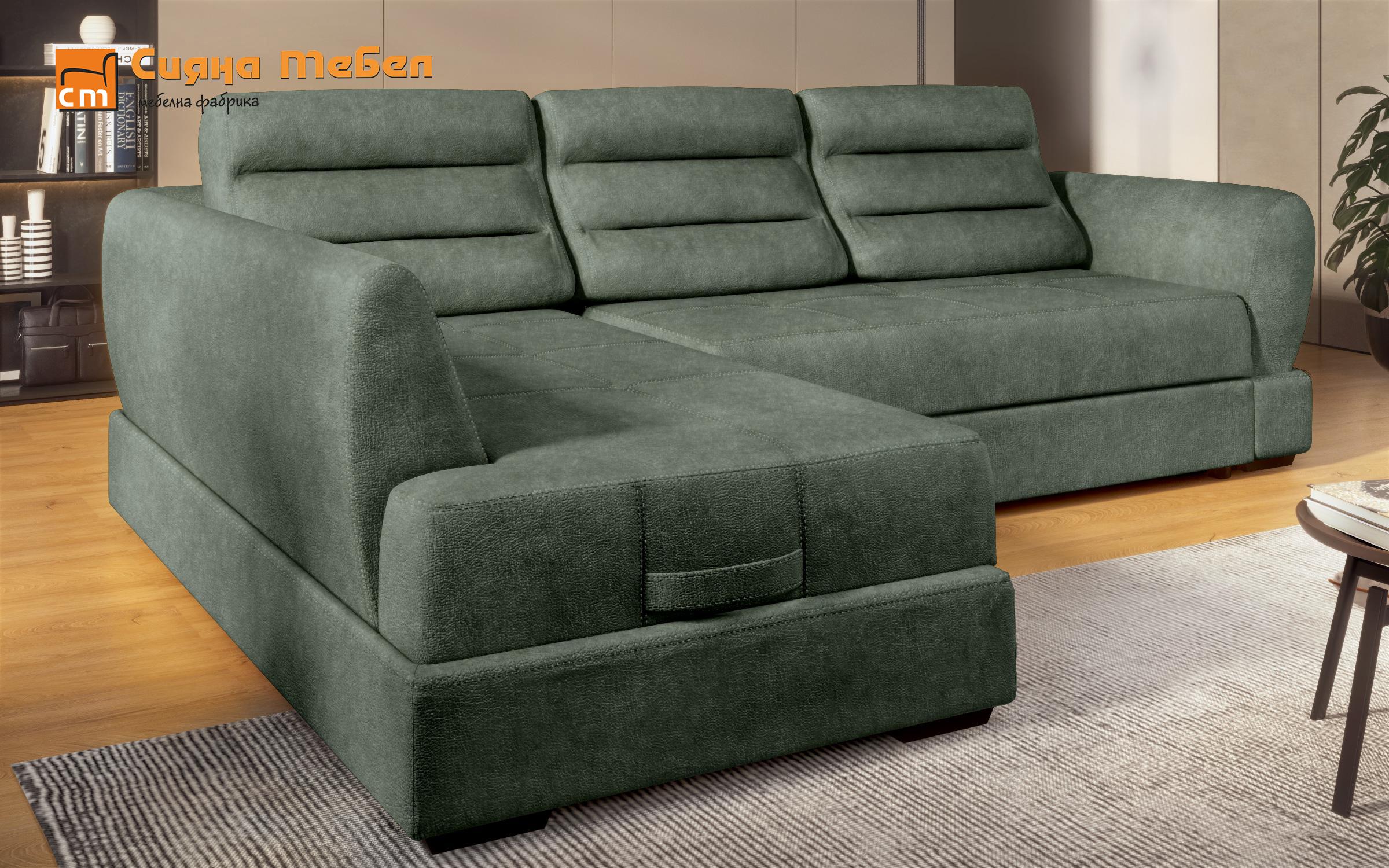 Γωνιακός καναπές Kamino, πράσινο  7