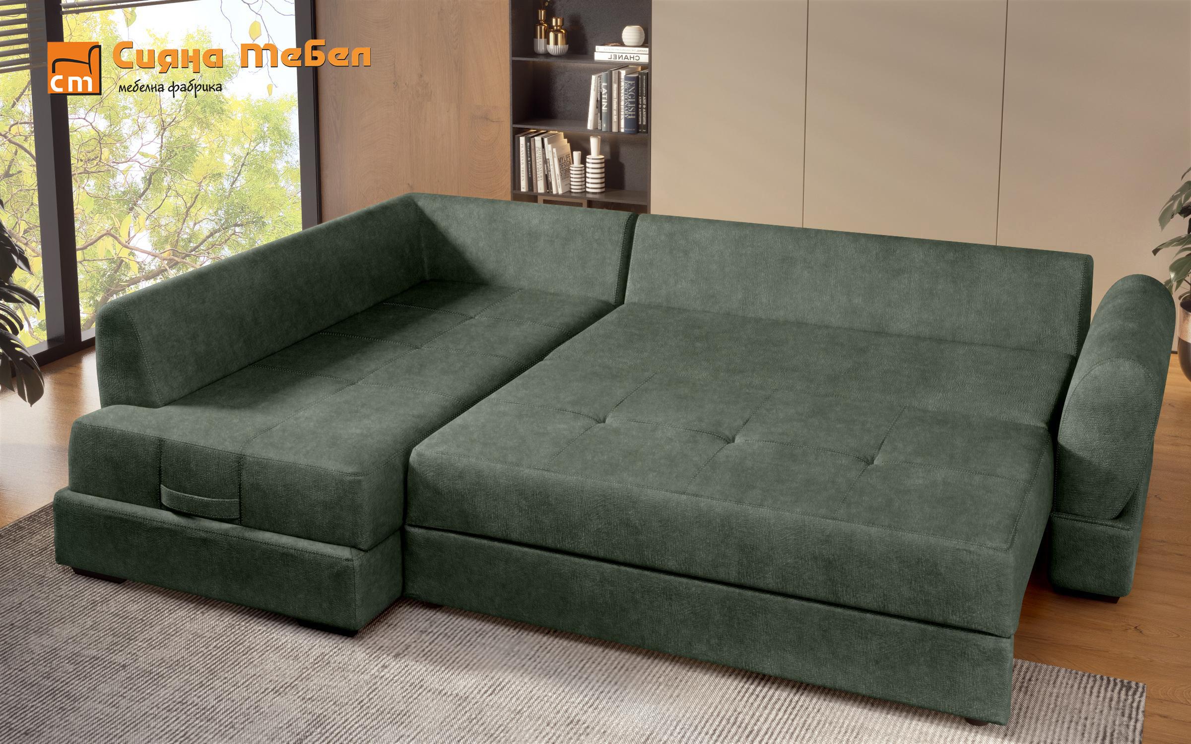 Γωνιακός καναπές Kamino, πράσινο  5