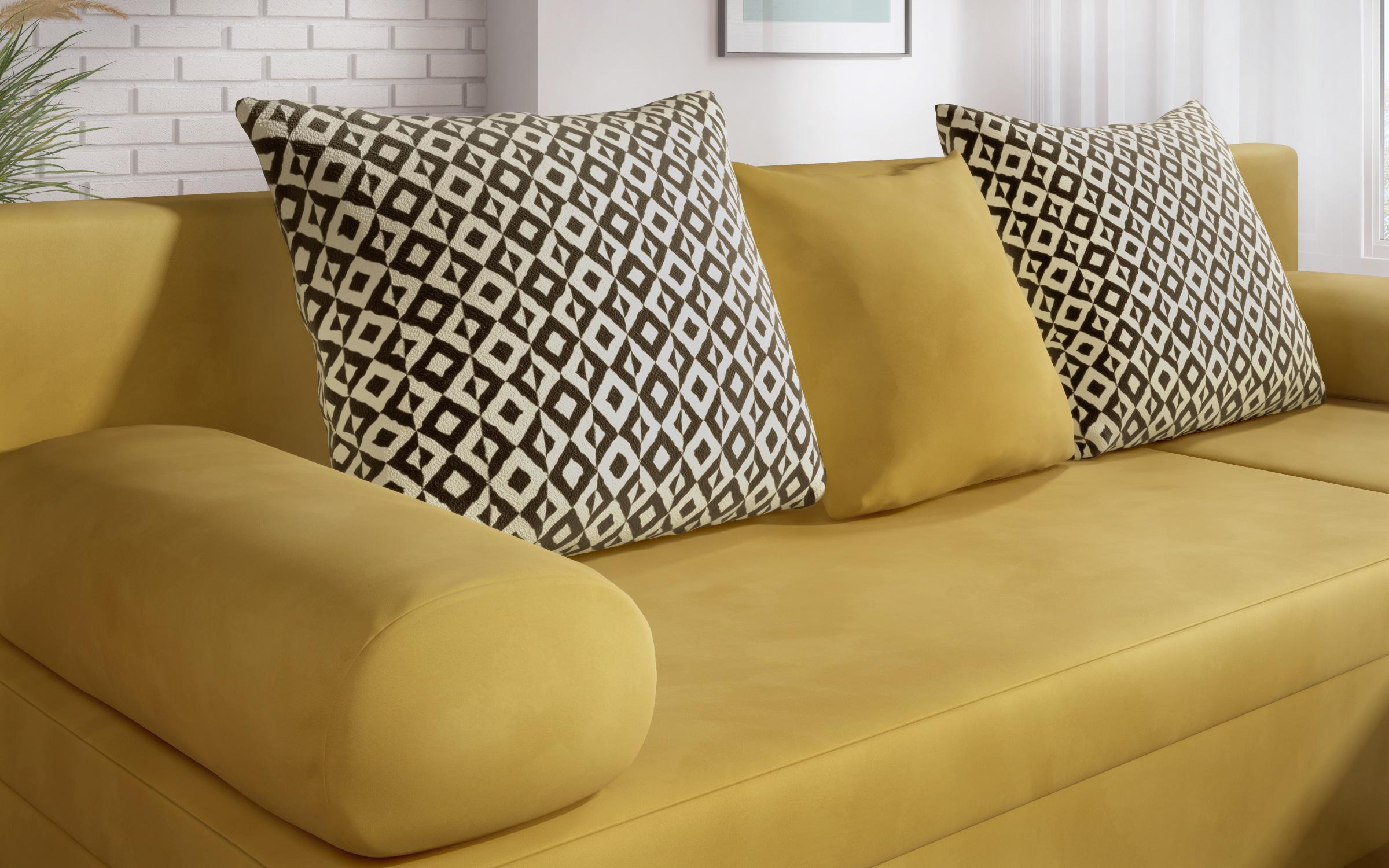 Γωνιακός καναπές Dani M, κίτρινο  7