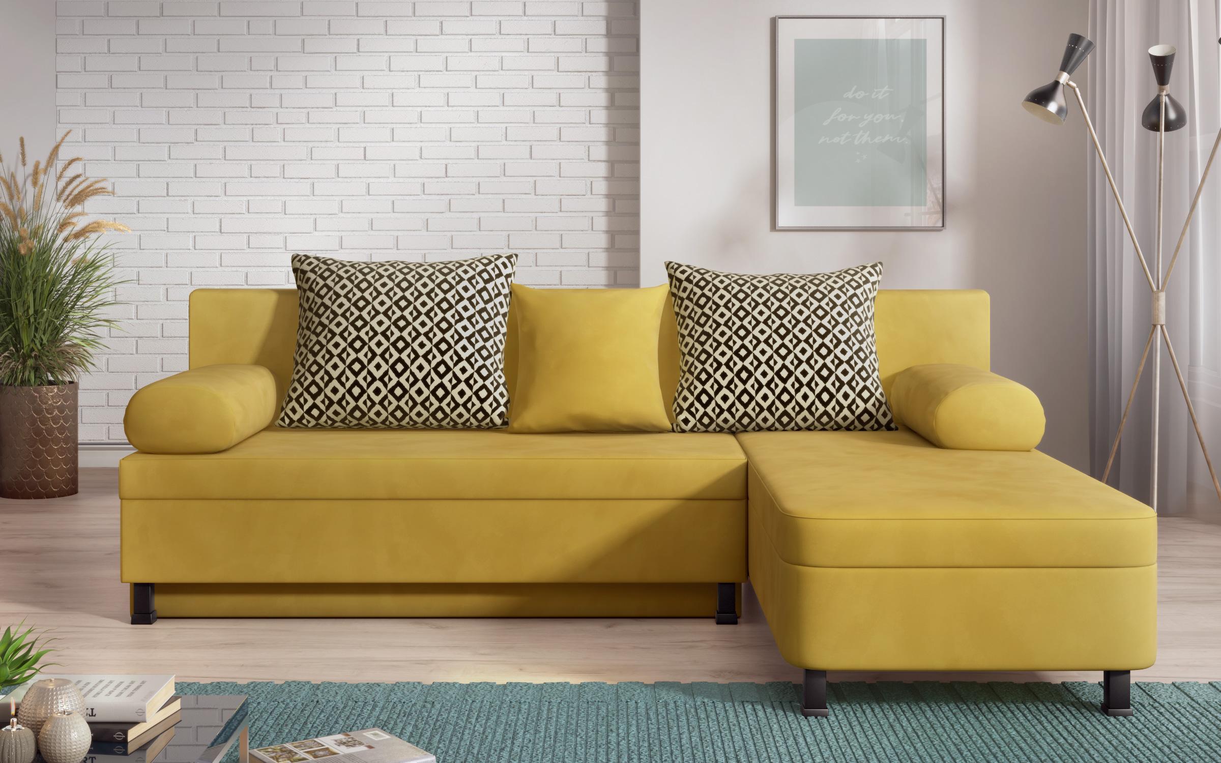 Γωνιακός καναπές Dani M, κίτρινο  1