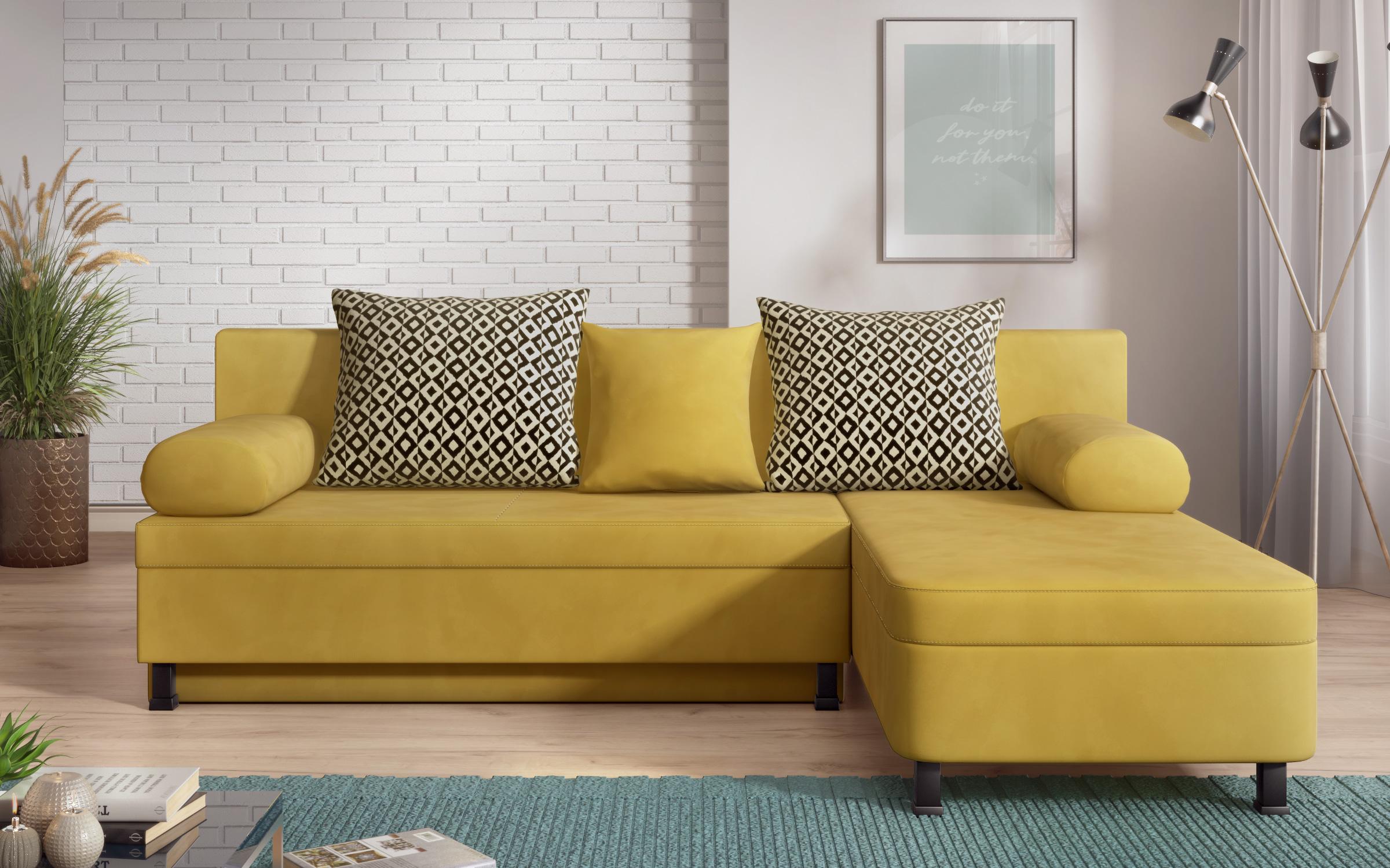 Γωνιακός καναπές Dani M, κίτρινο  1