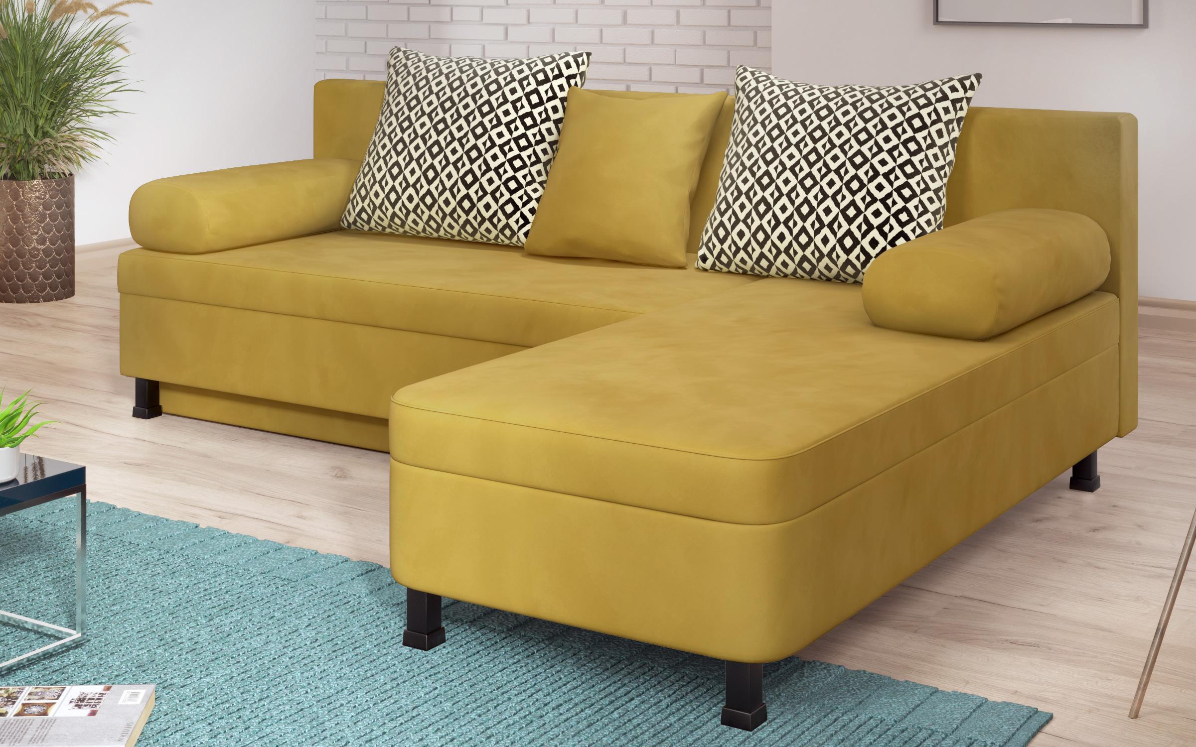 Γωνιακός καναπές Dani M, κίτρινο  4