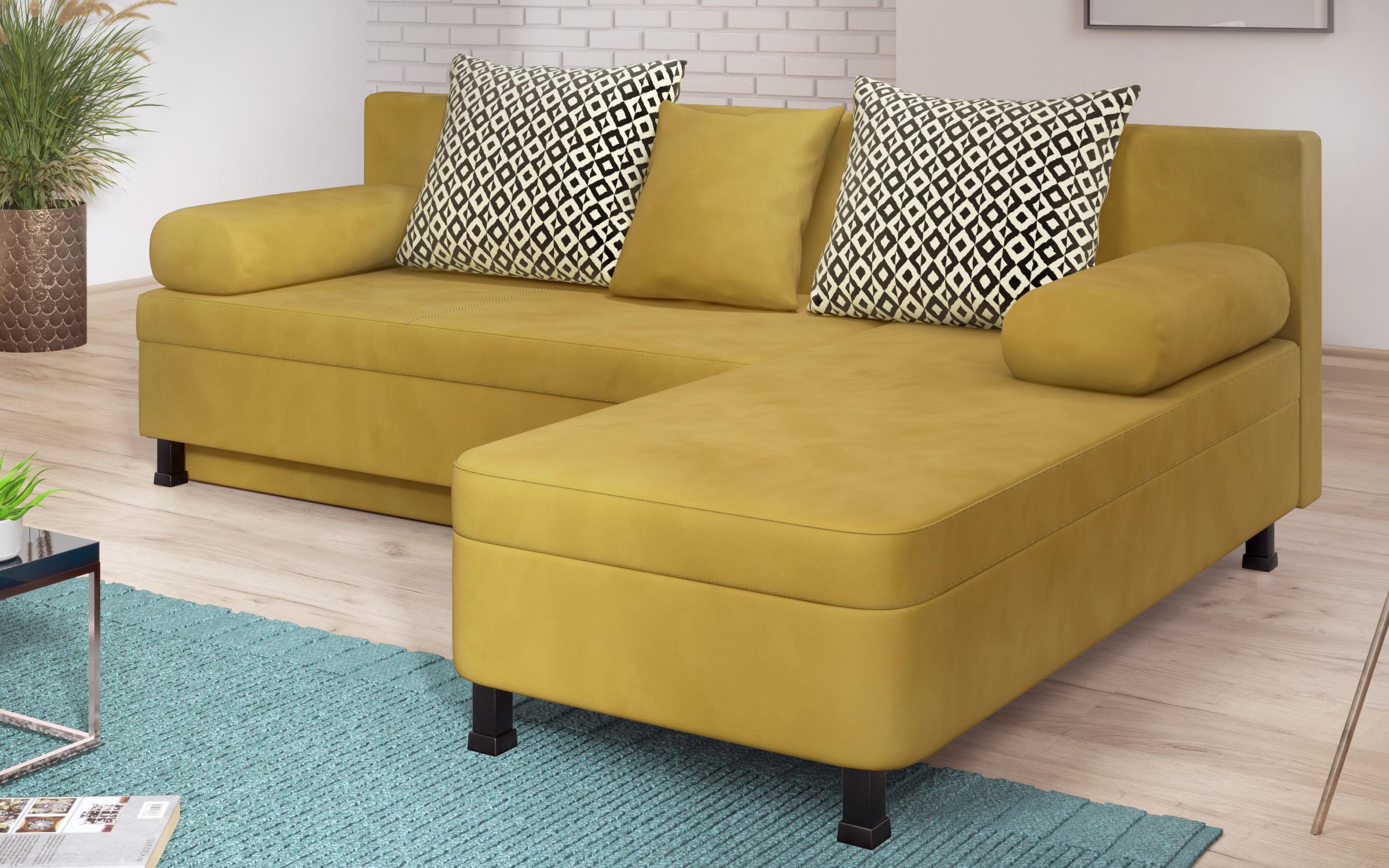 Γωνιακός καναπές Dani M, κίτρινο  4