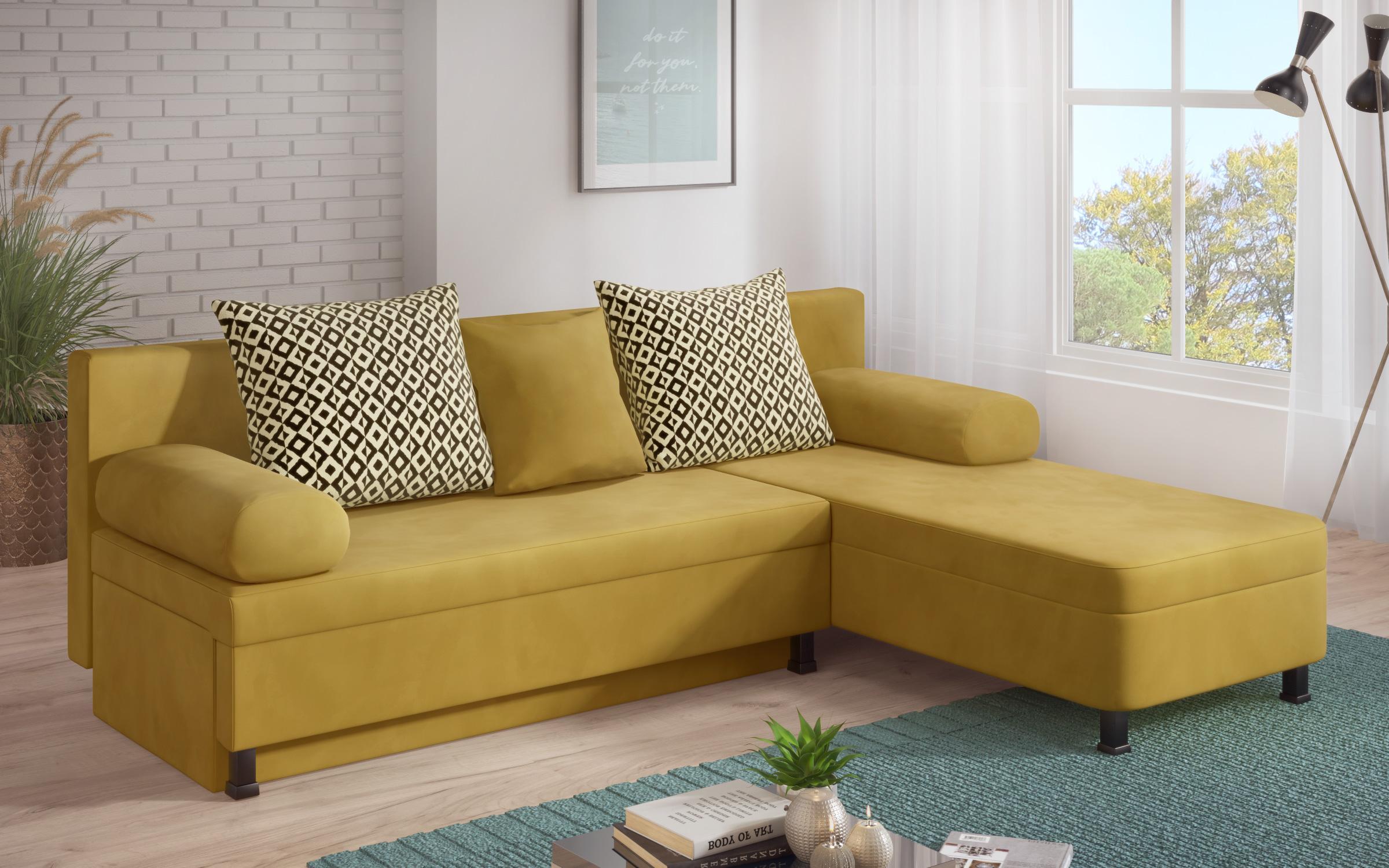 Γωνιακός καναπές Dani M, κίτρινο  3