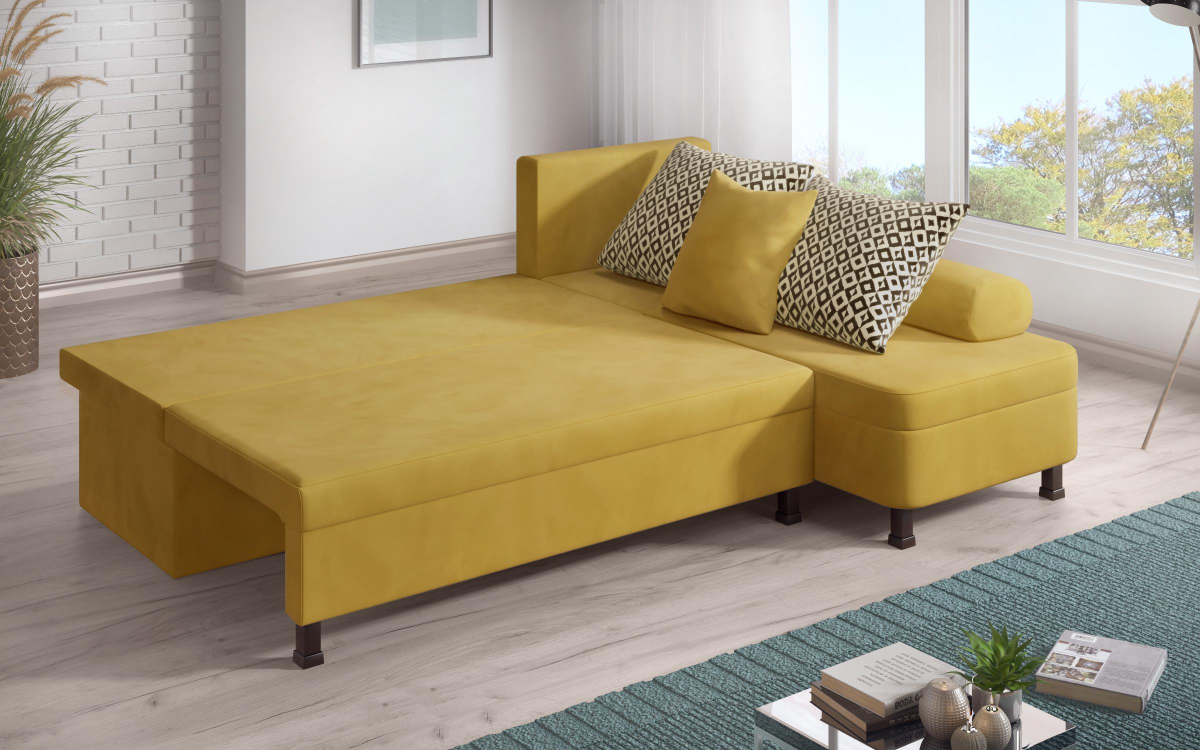 Γωνιακός καναπές Dani M, κίτρινο  5