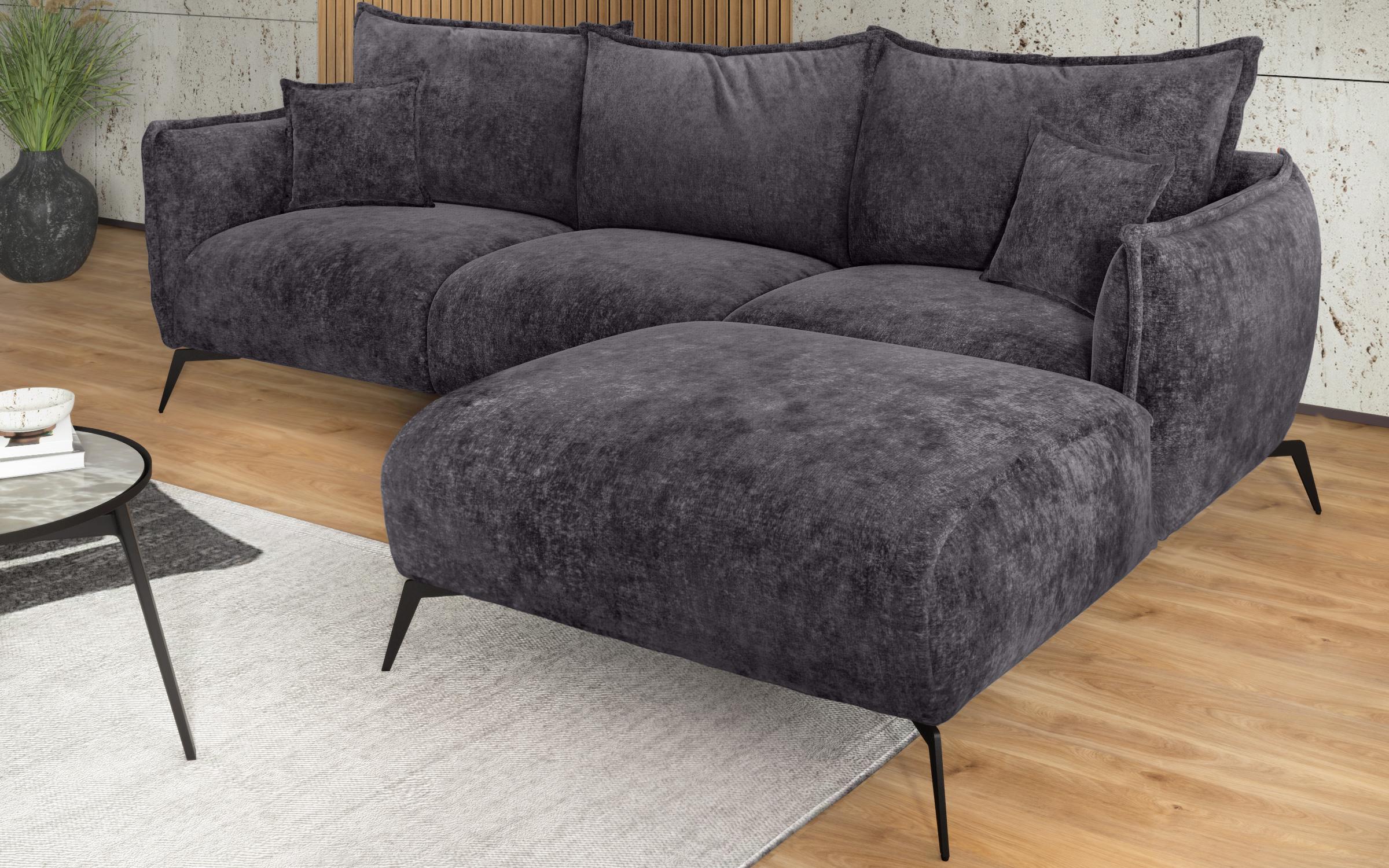 Γωνιακός καναπές Gala, σκούρο γκρι  5