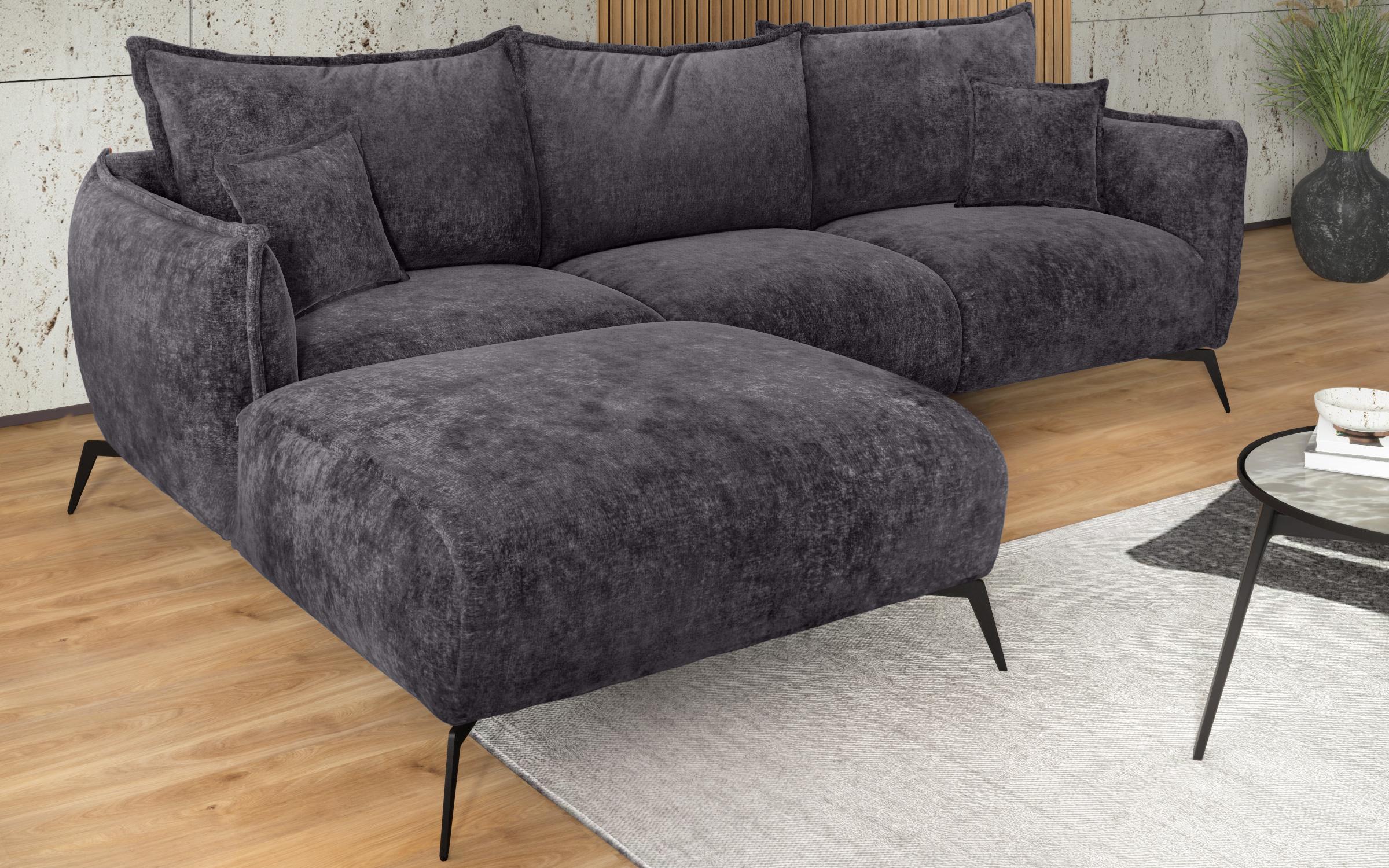Γωνιακός καναπές Gala, σκούρο γκρι  5