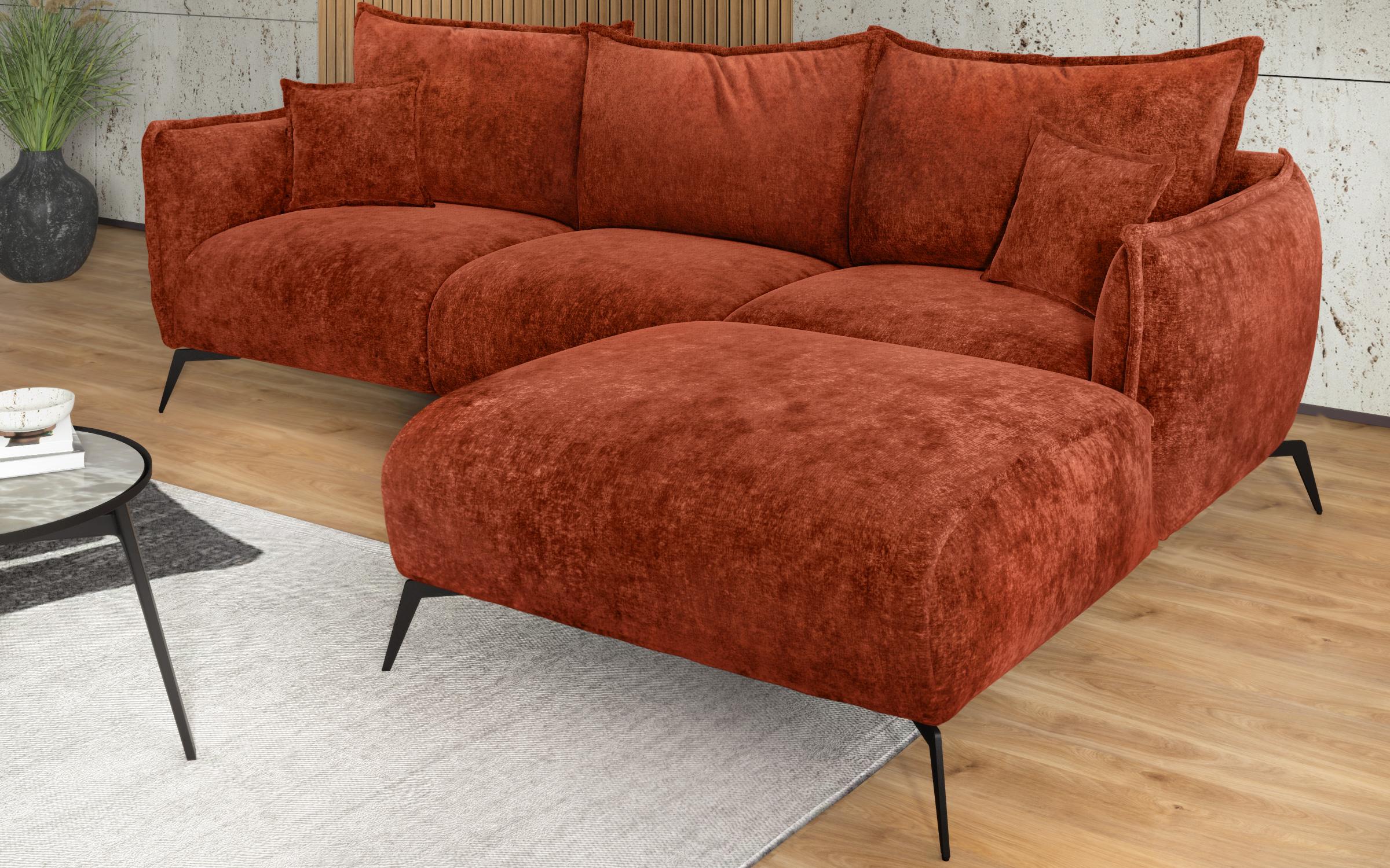 Γωνιακός καναπές Gala, πορτοκαλί  3