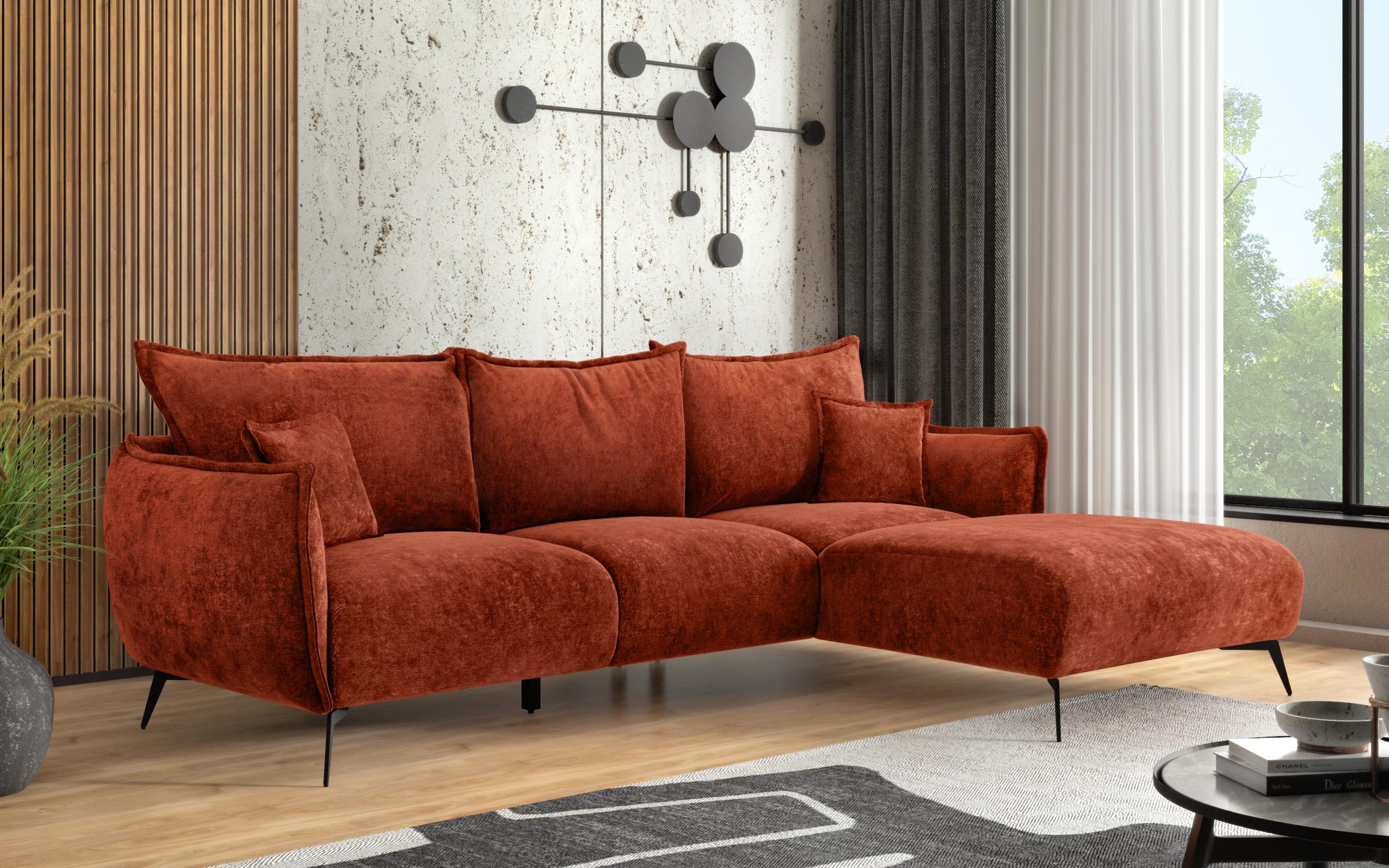 Γωνιακός καναπές Gala, πορτοκαλί  6