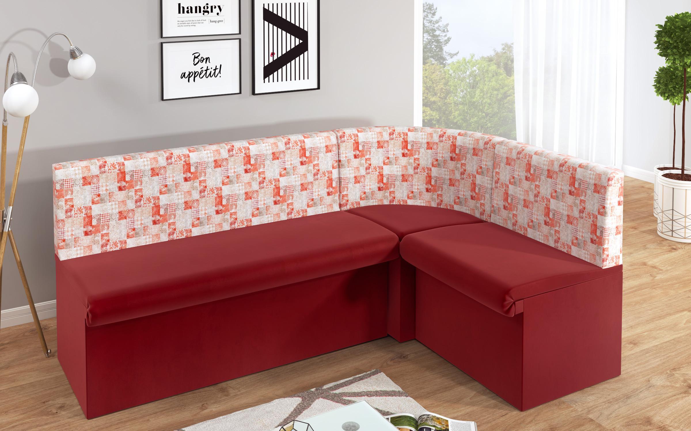 Γωνιακός καναπές κουζίνας Arlekin, κόκκινο  3