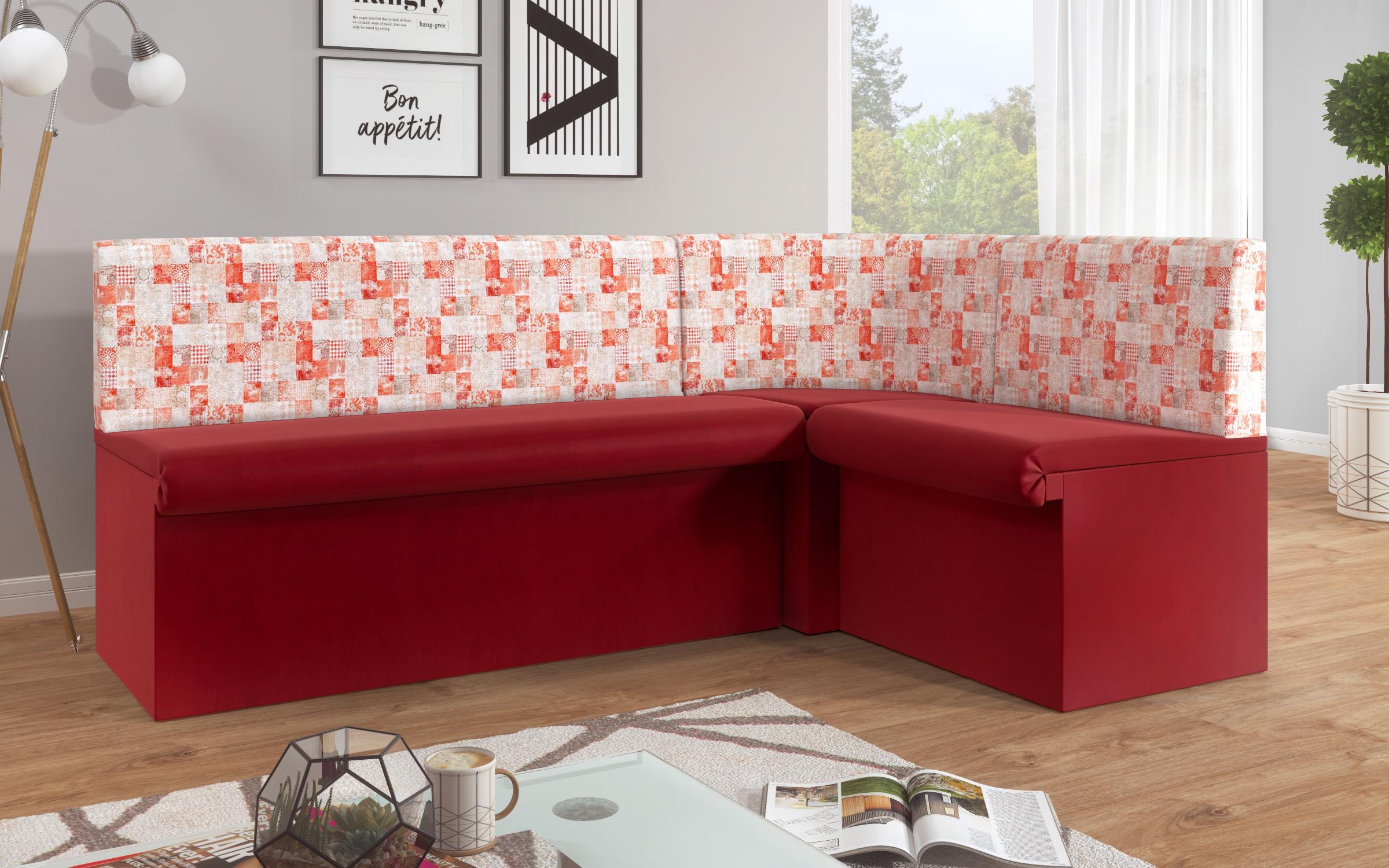 Γωνιακός καναπές κουζίνας Arlekin, κόκκινο  1
