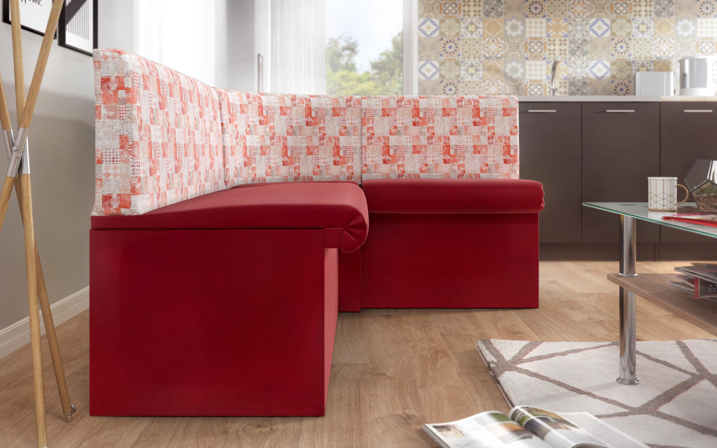Γωνιακός καναπές κουζίνας Arlekin, κόκκινο  4