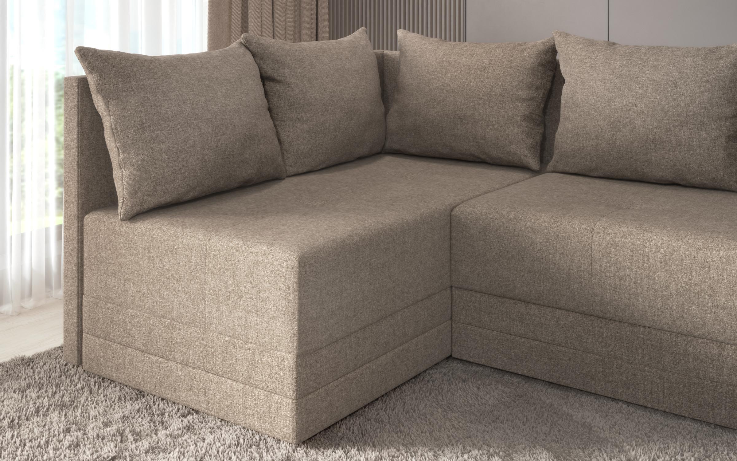 Γωνιακός καναπές – κρεβάτι Kamelo, μπεζ  3