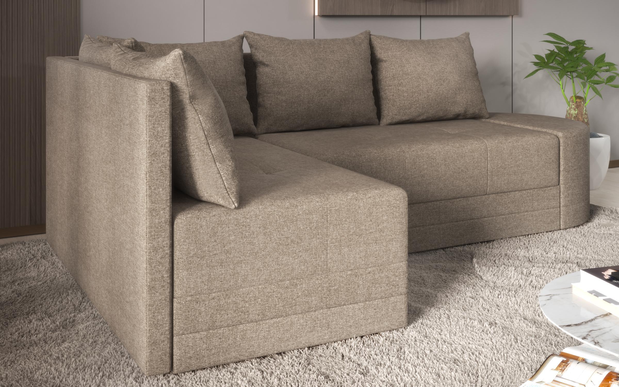 Γωνιακός καναπές – κρεβάτι Kamelo, μπεζ  5
