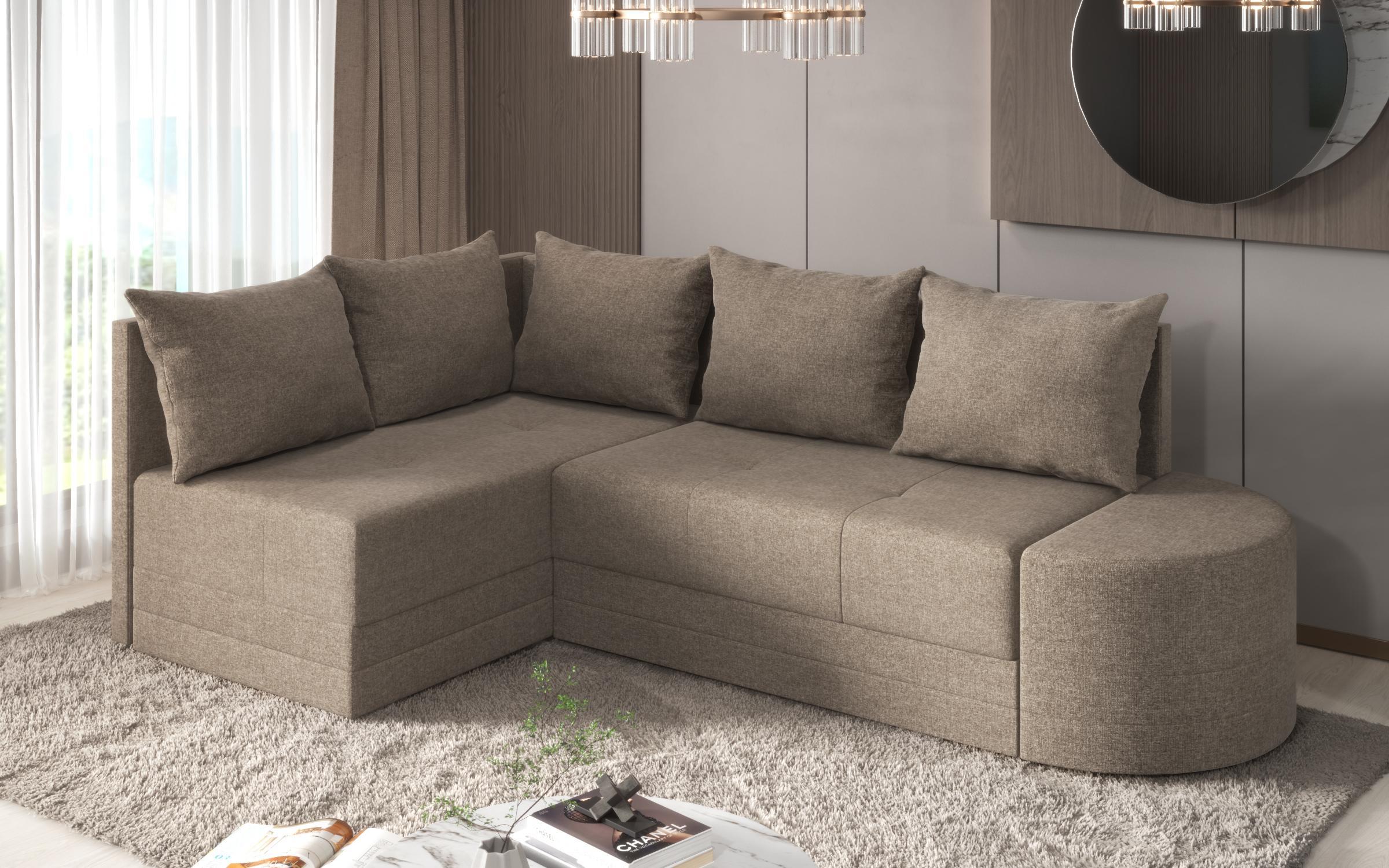 Γωνιακός καναπές – κρεβάτι Kamelo, μπεζ  6