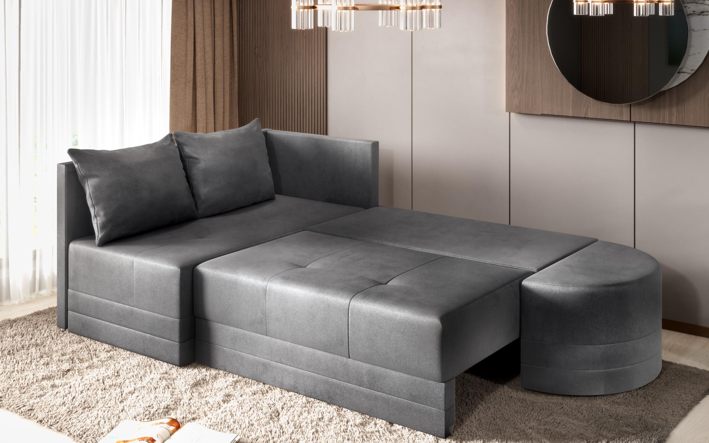 Γωνιακός καναπές – κρεβάτι Kamelo, σκούρο γκρι  8
