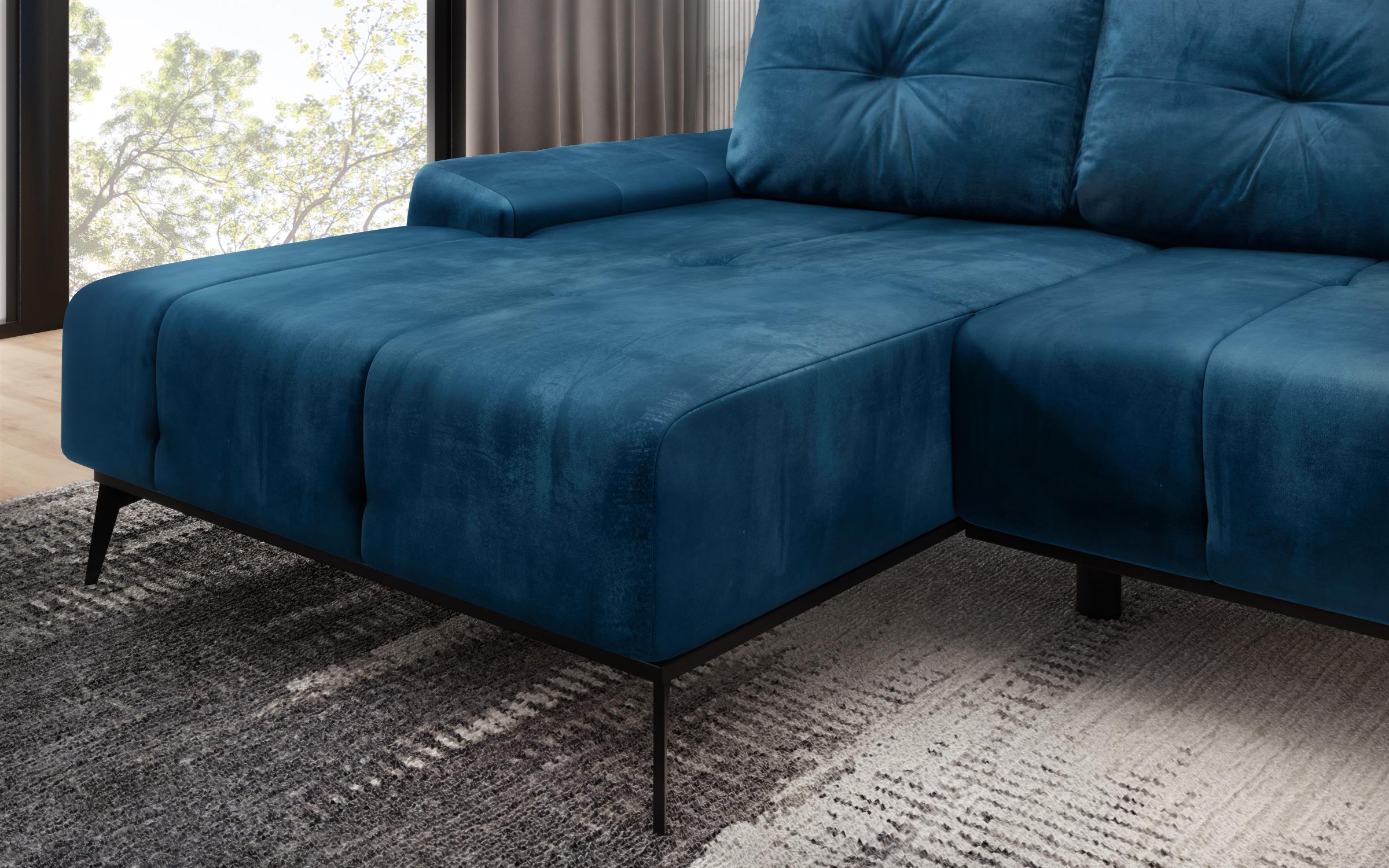 Γωνιακός καναπές Maresel, μπλε  5