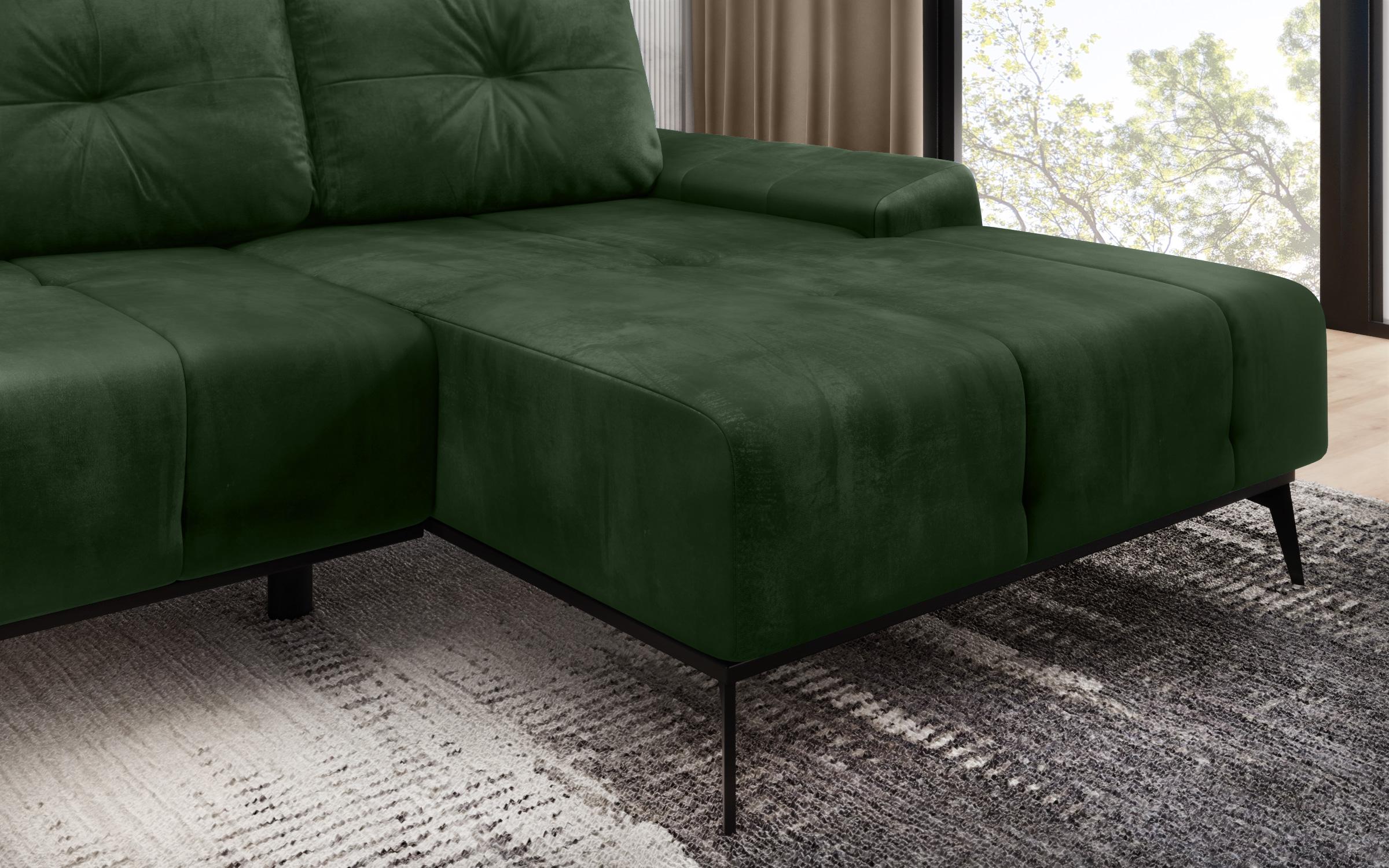 Γωνιακός καναπές Maresel, σκούρο πράσινο  4
