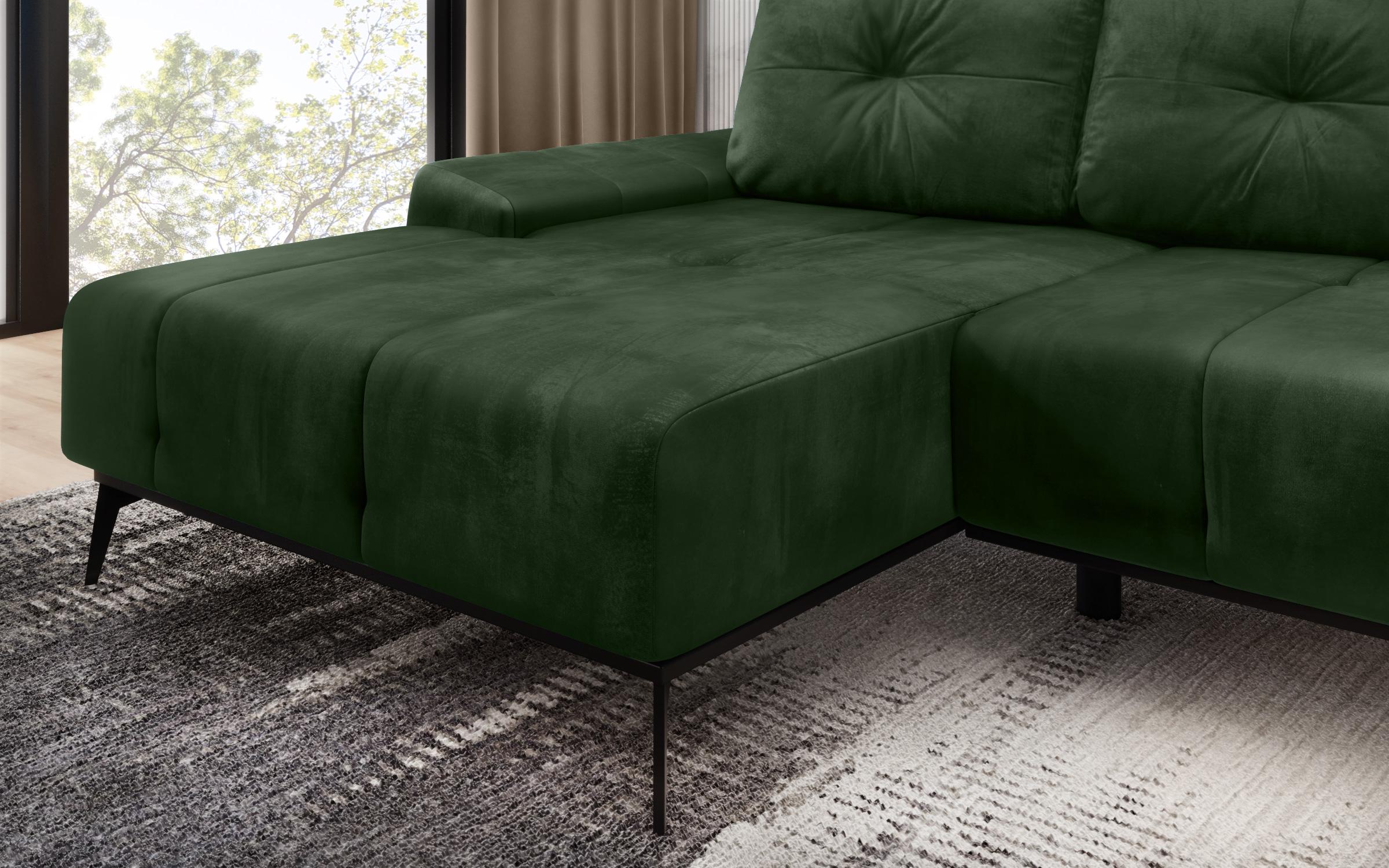 Γωνιακός καναπές Marsel, σκούρο πράσινο  5