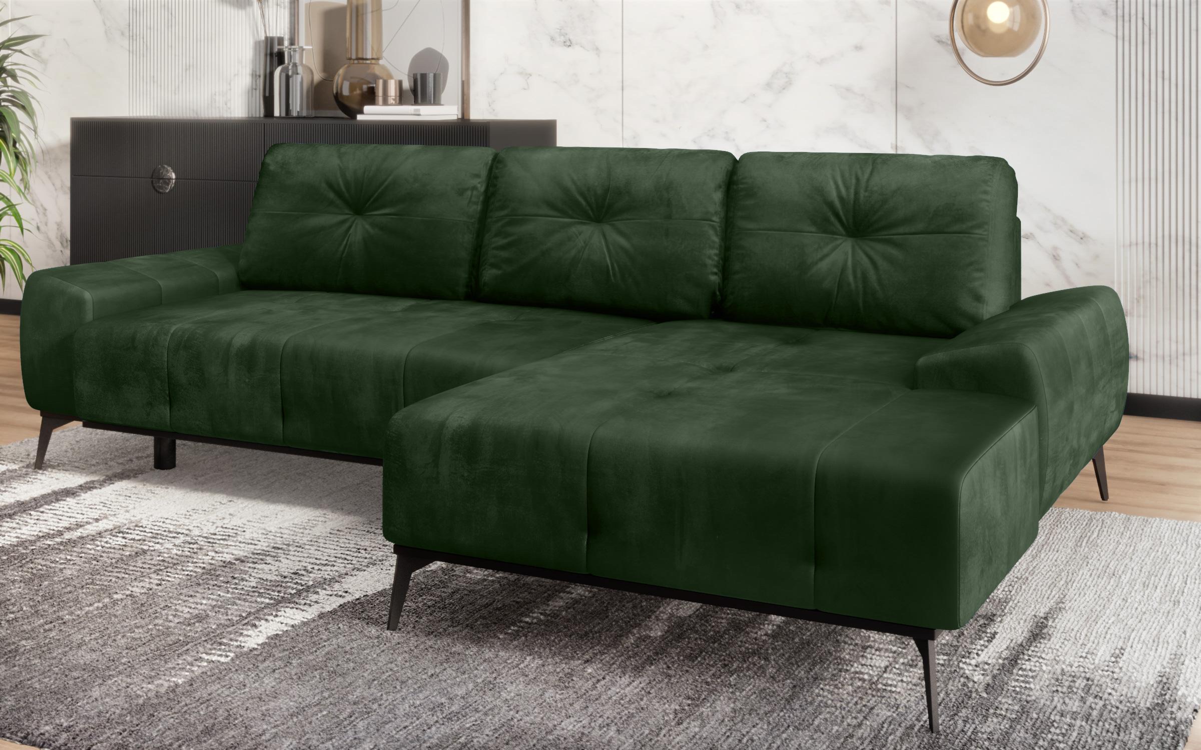 Γωνιακός καναπές Maresel, σκούρο πράσινο  6