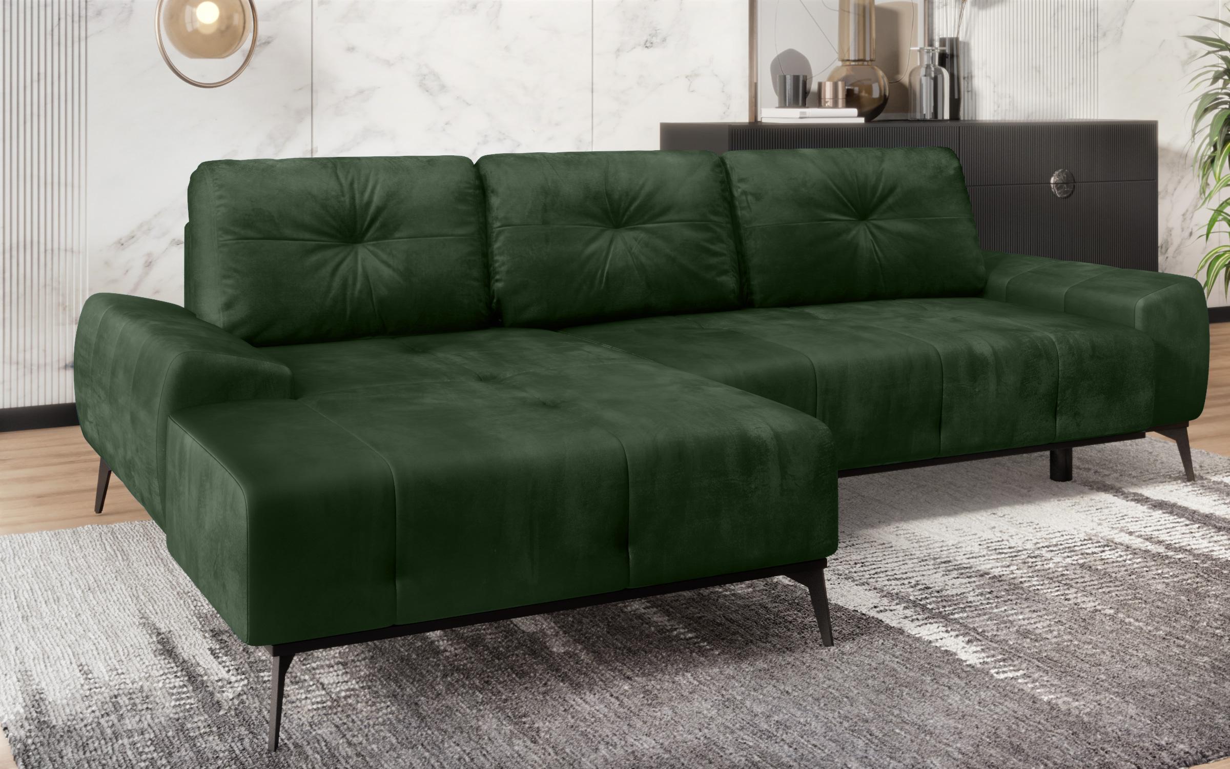 Γωνιακός καναπές Marsel, σκούρο πράσινο  3