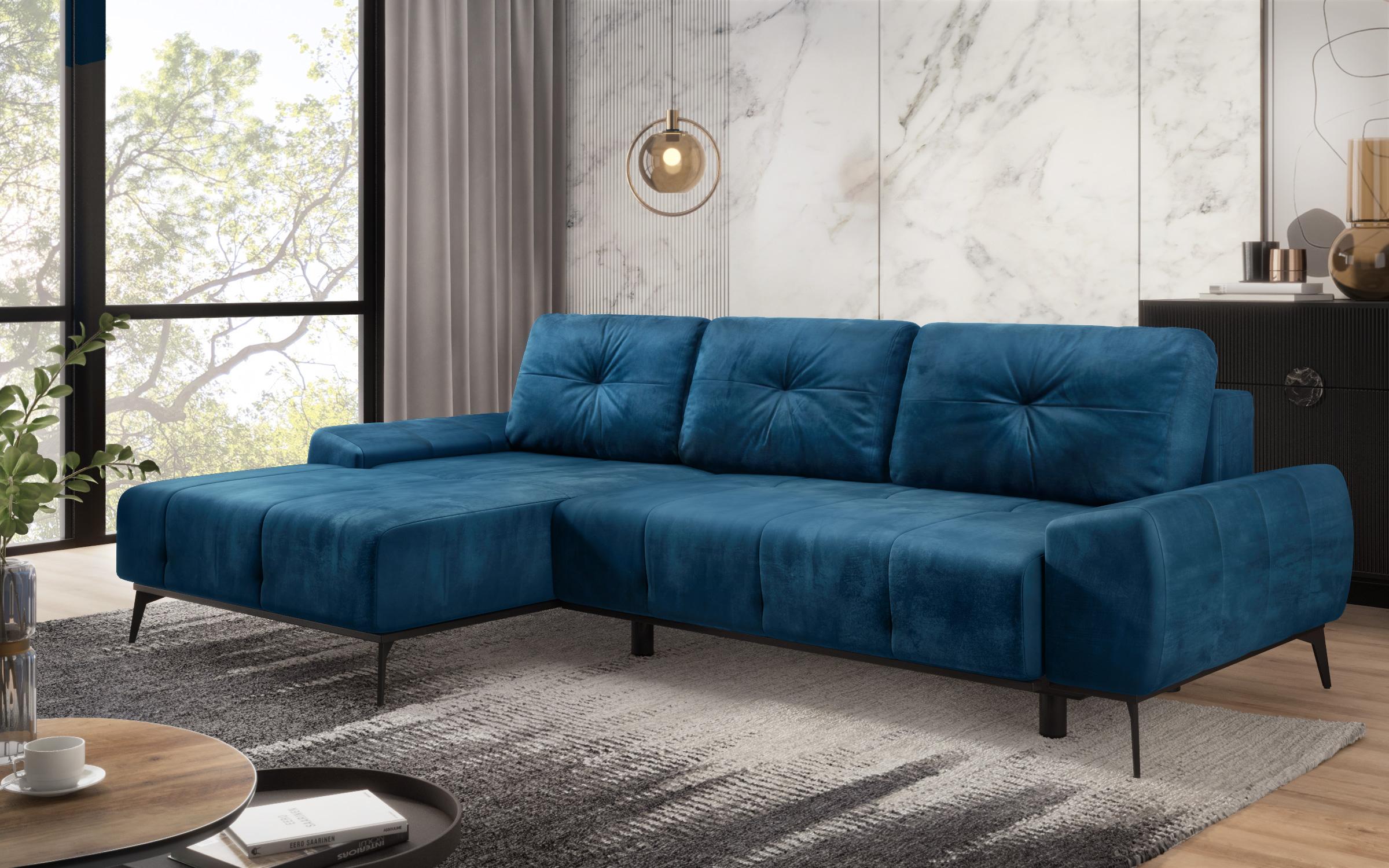 Γωνιακός καναπές Maresel, μπλε  4