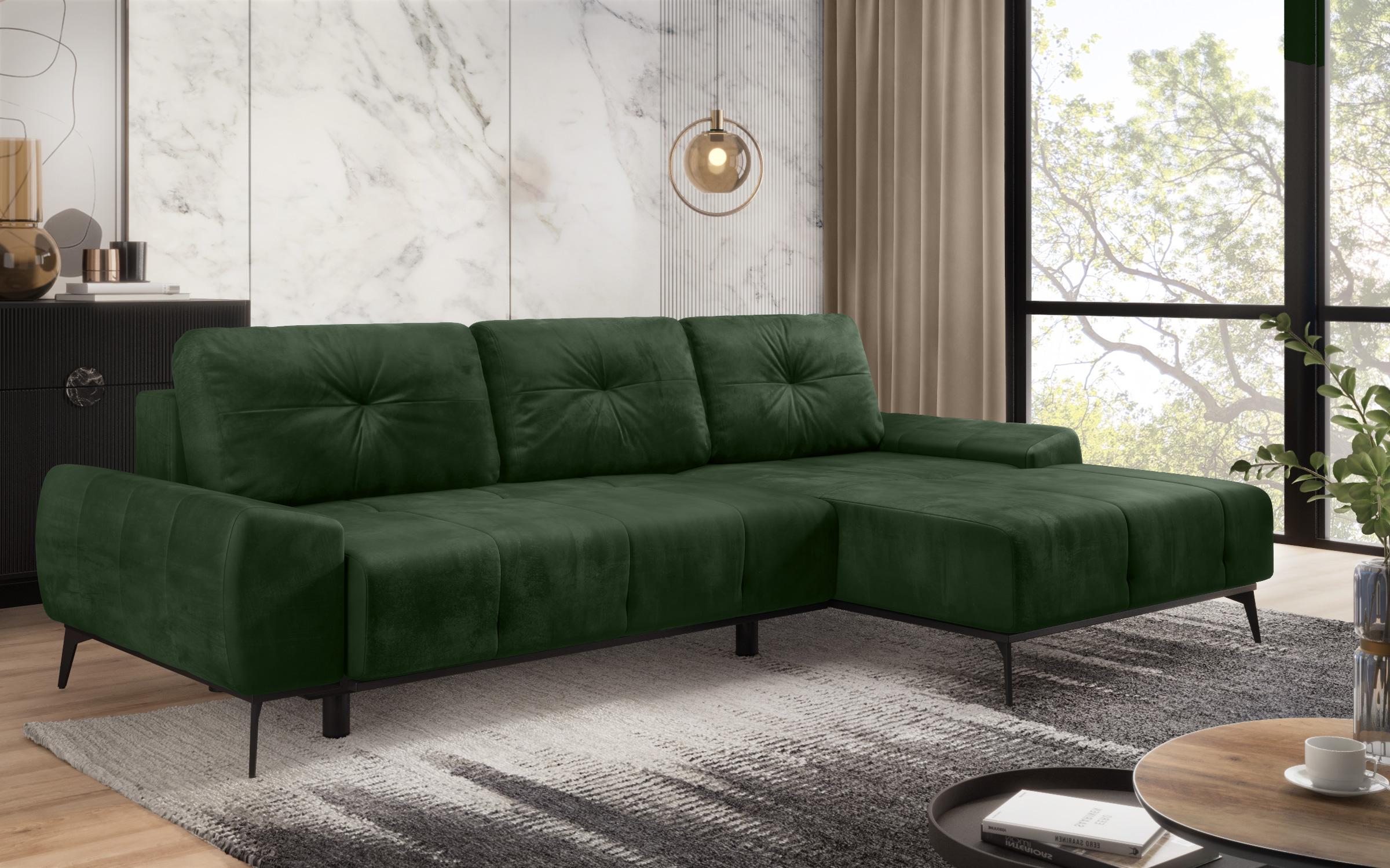 Γωνιακός καναπές Maresel, σκούρο πράσινο  3