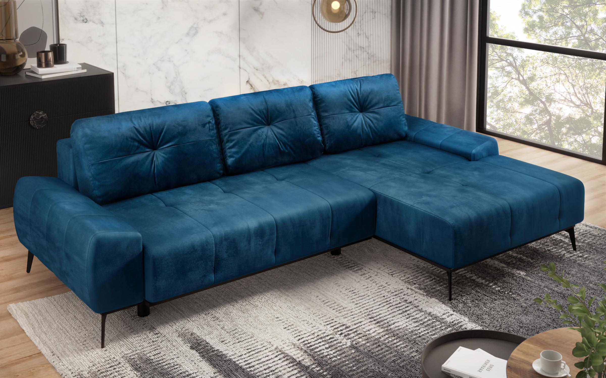 Γωνιακός καναπές Maresel, μπλε  6