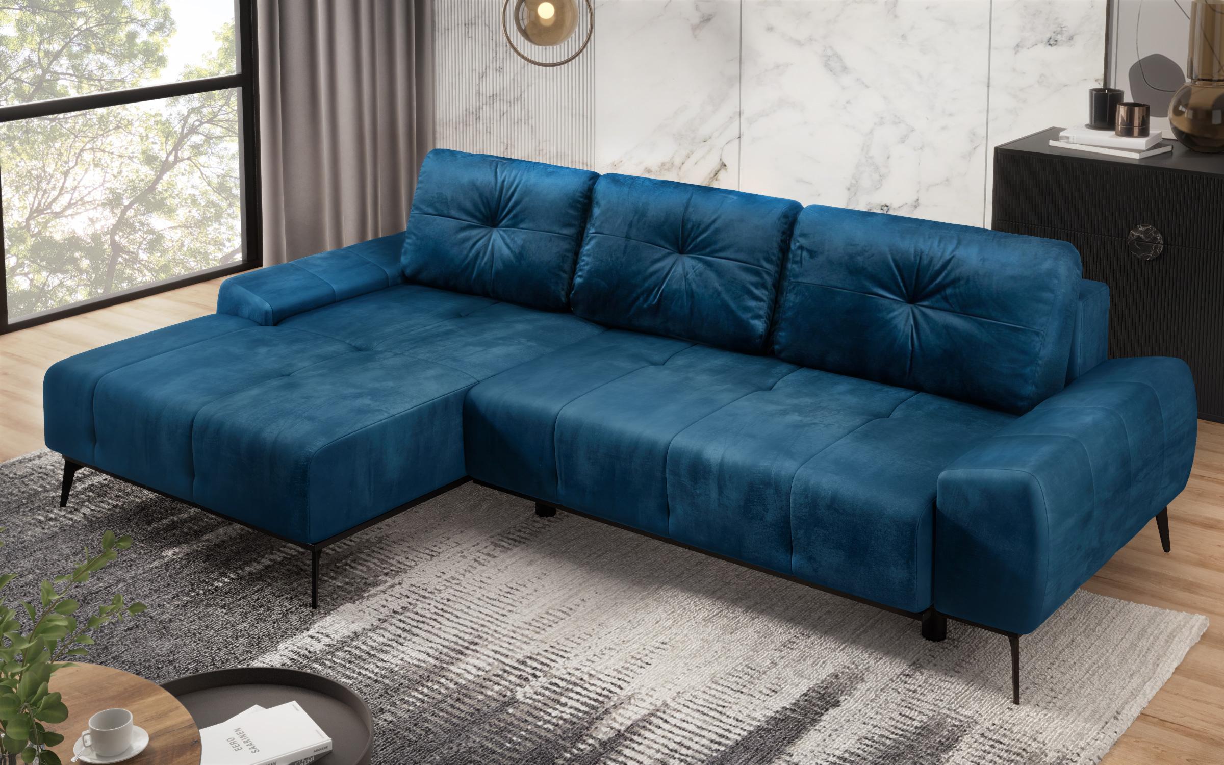 Γωνιακός καναπές Maresel, μπλε  6