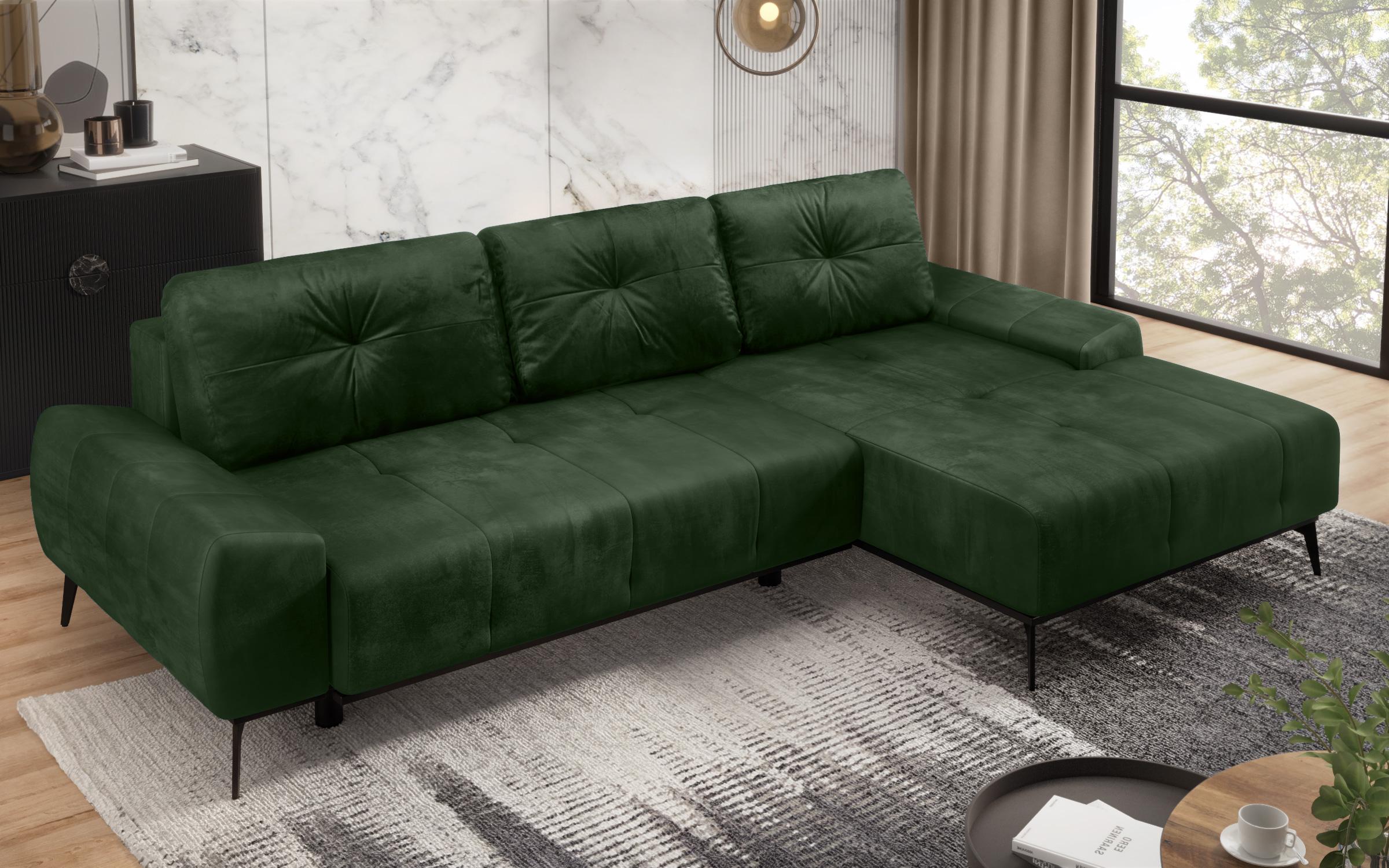 Γωνιακός καναπές Maresel, σκούρο πράσινο  7