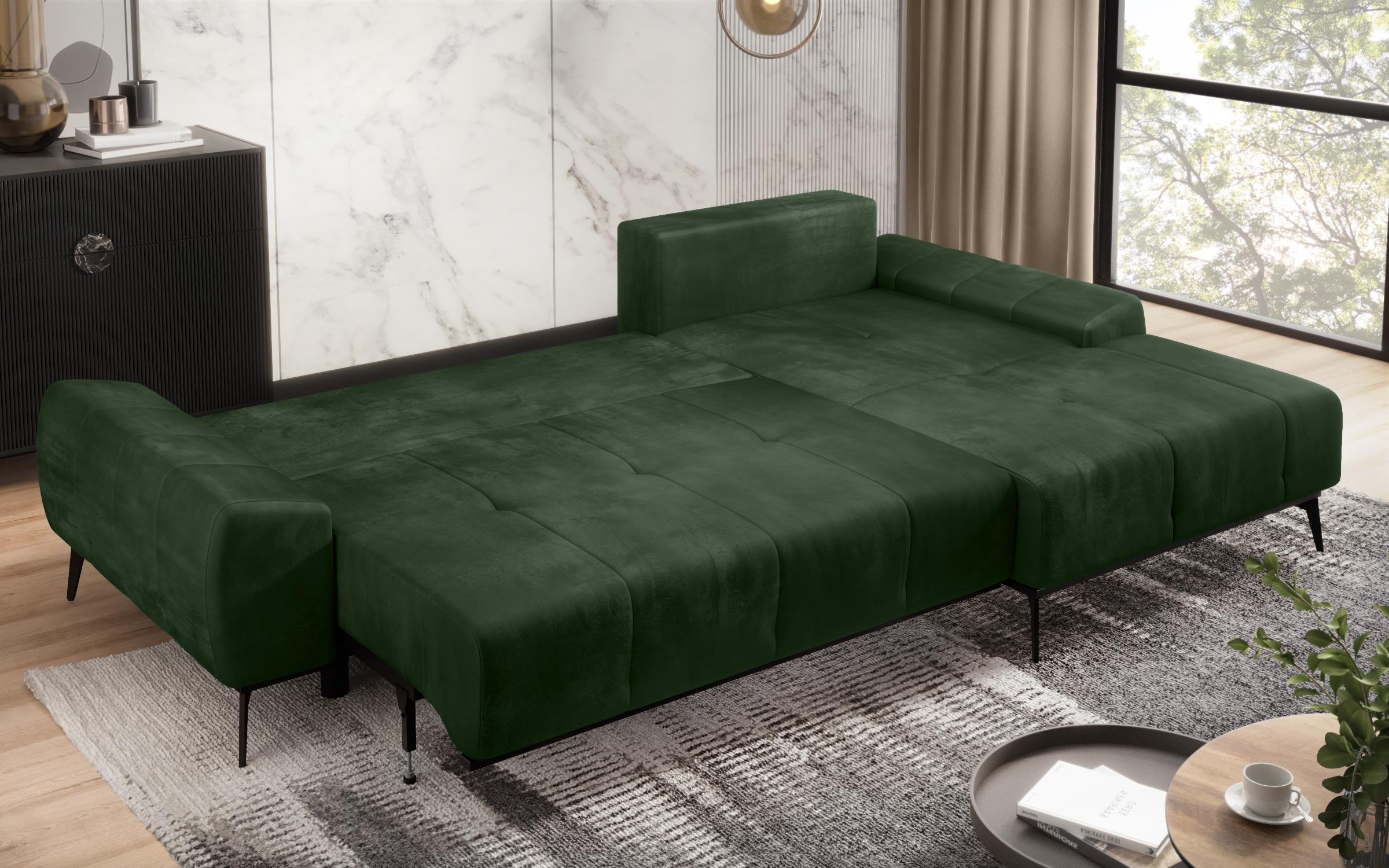 Γωνιακός καναπές Maresel, σκούρο πράσινο  8
