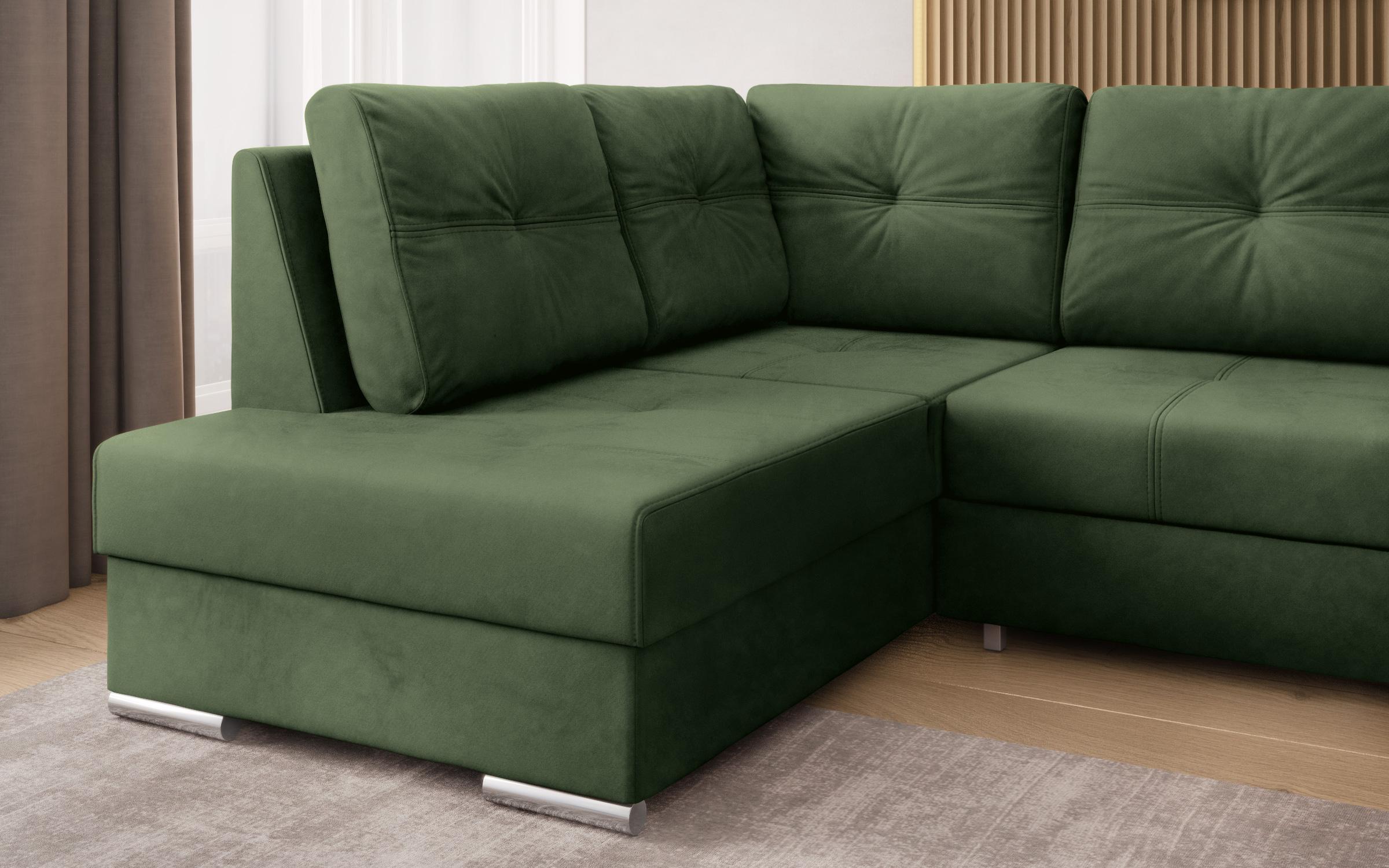 Γωνιακός καναπές Masimo, σκούρο πράσινο  10
