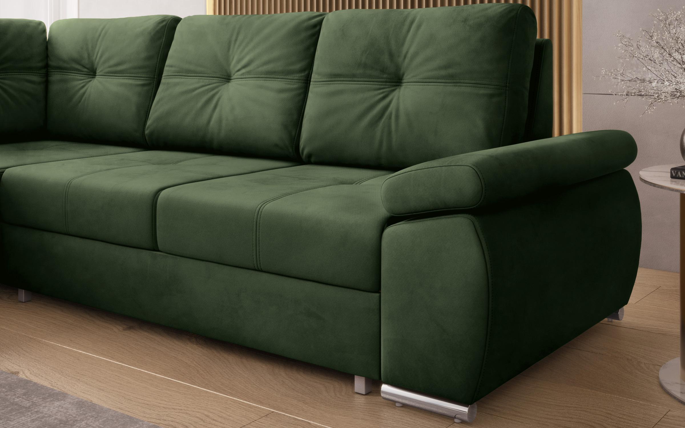 Γωνιακός καναπές Masimo, σκούρο πράσινο  9