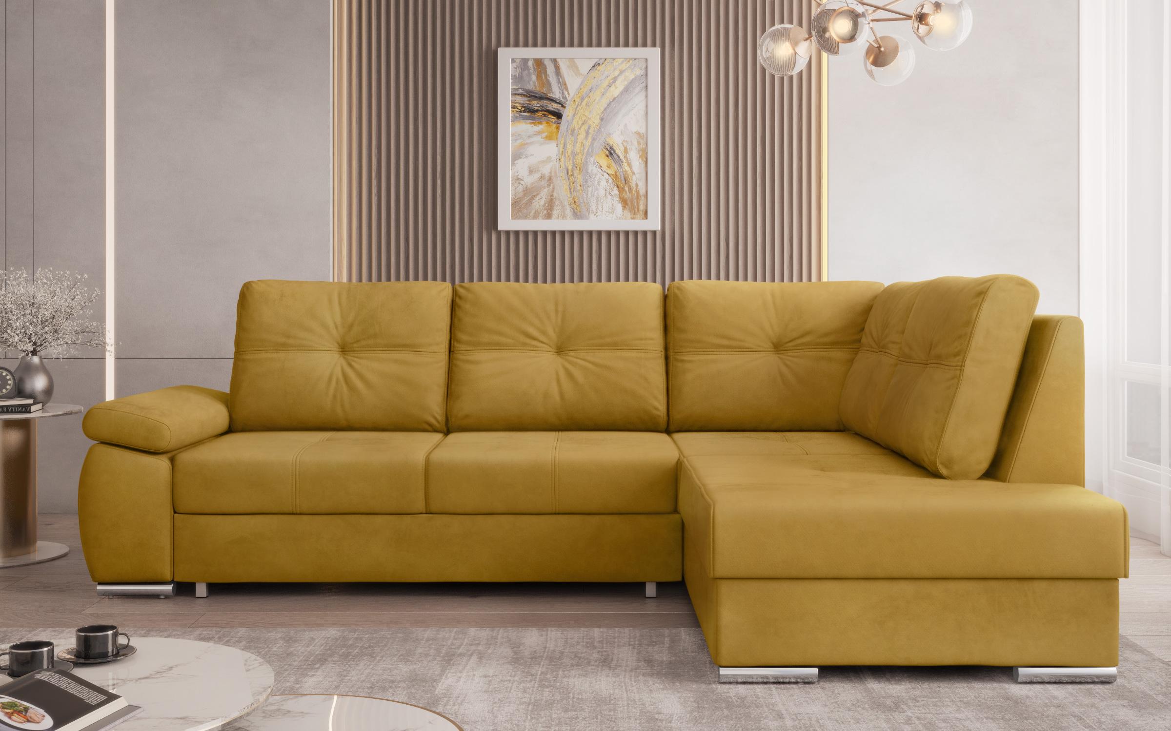 Γωνιακός καναπές Masimo, κίτρινο  1