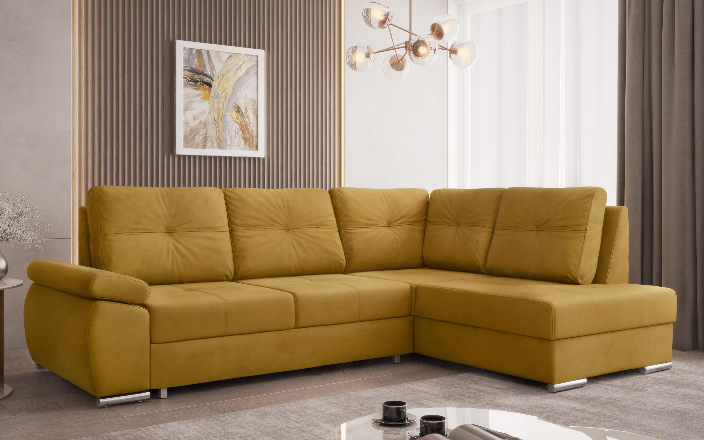 Γωνιακός καναπές Masimo, κίτρινο  6