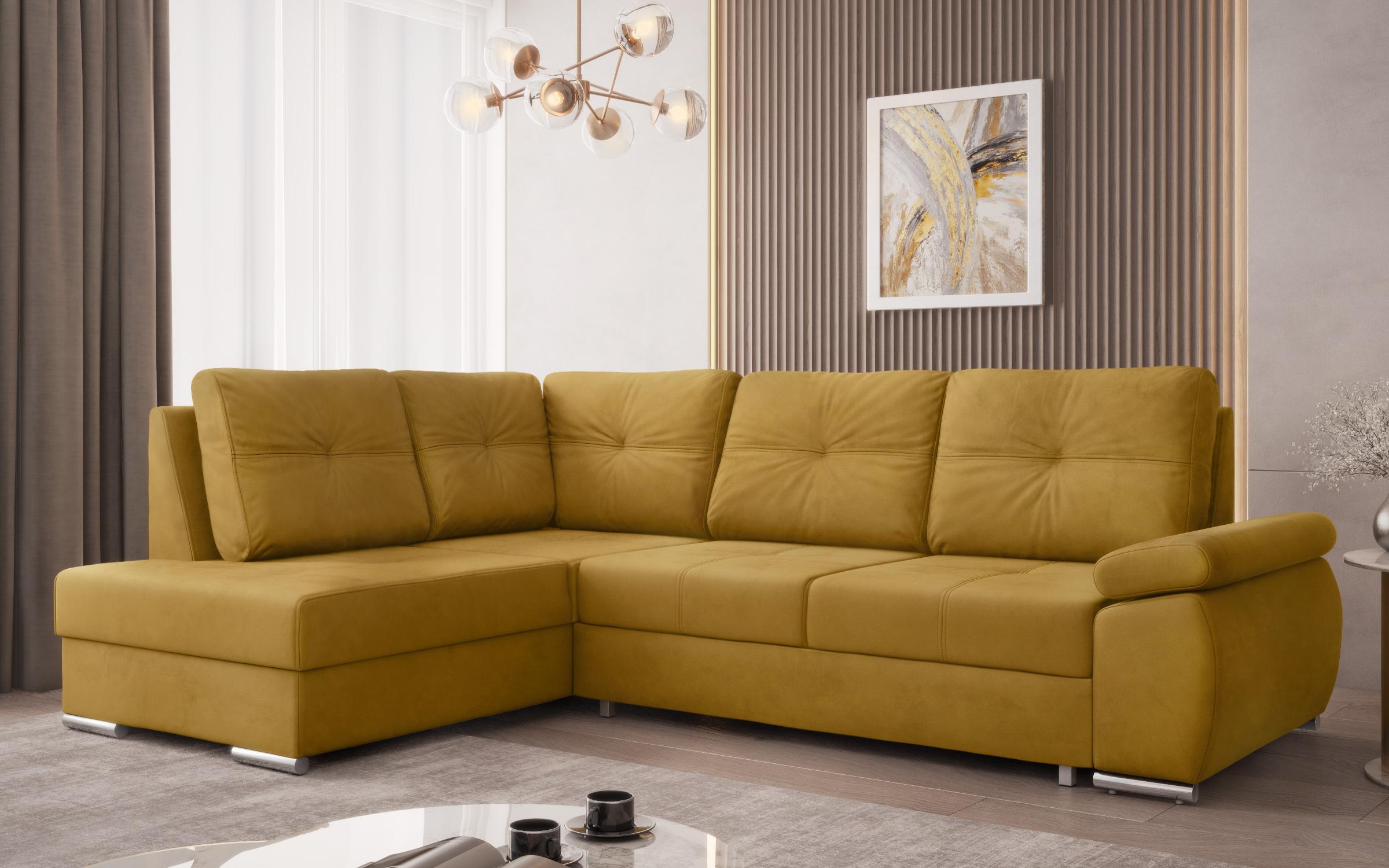 Γωνιακός καναπές Masimo, κίτρινο  6