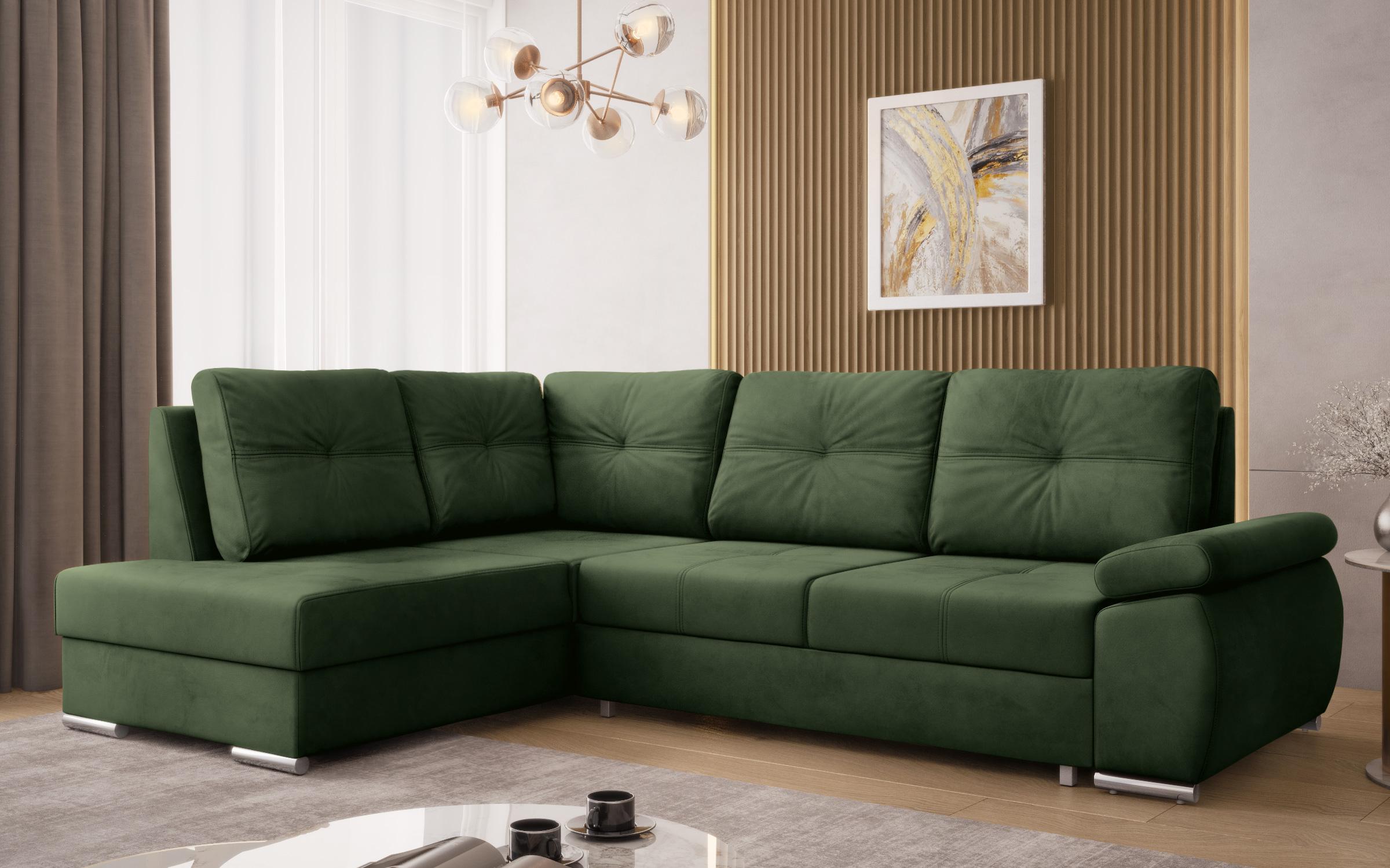 Γωνιακός καναπές Masimo, σκούρο πράσινο  7