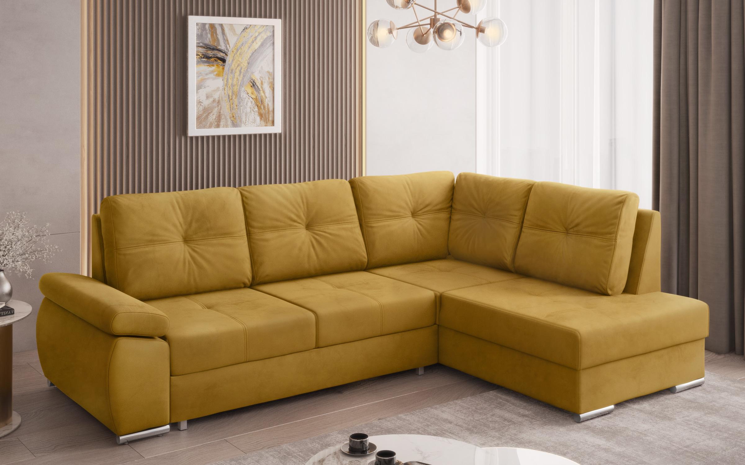 Γωνιακός καναπές Masimo, κίτρινο  7