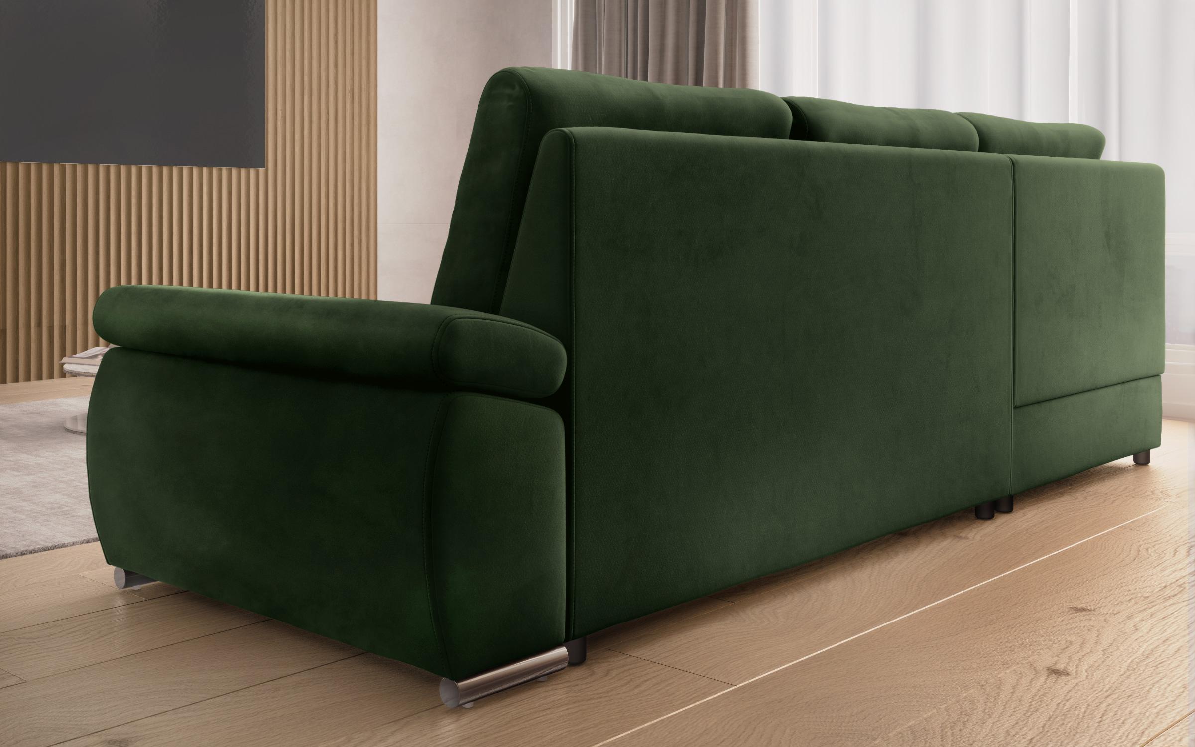 Γωνιακός καναπές Masimo, σκούρο πράσινο  5
