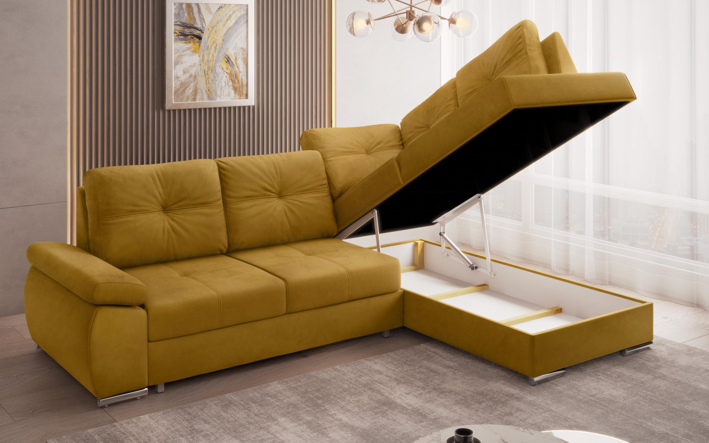Γωνιακός καναπές Masimo, κίτρινο  9