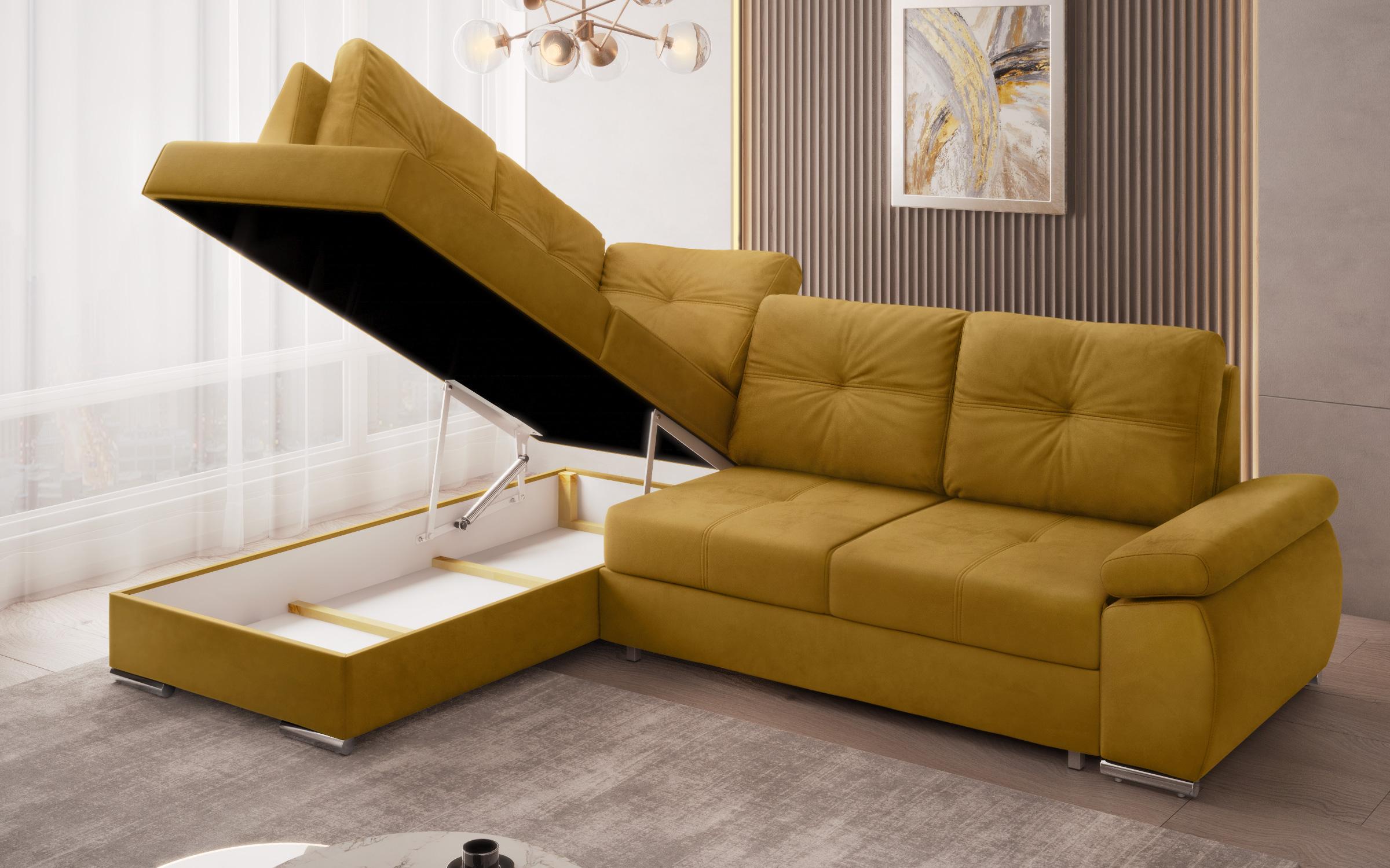 Γωνιακός καναπές Masimo, κίτρινο  9
