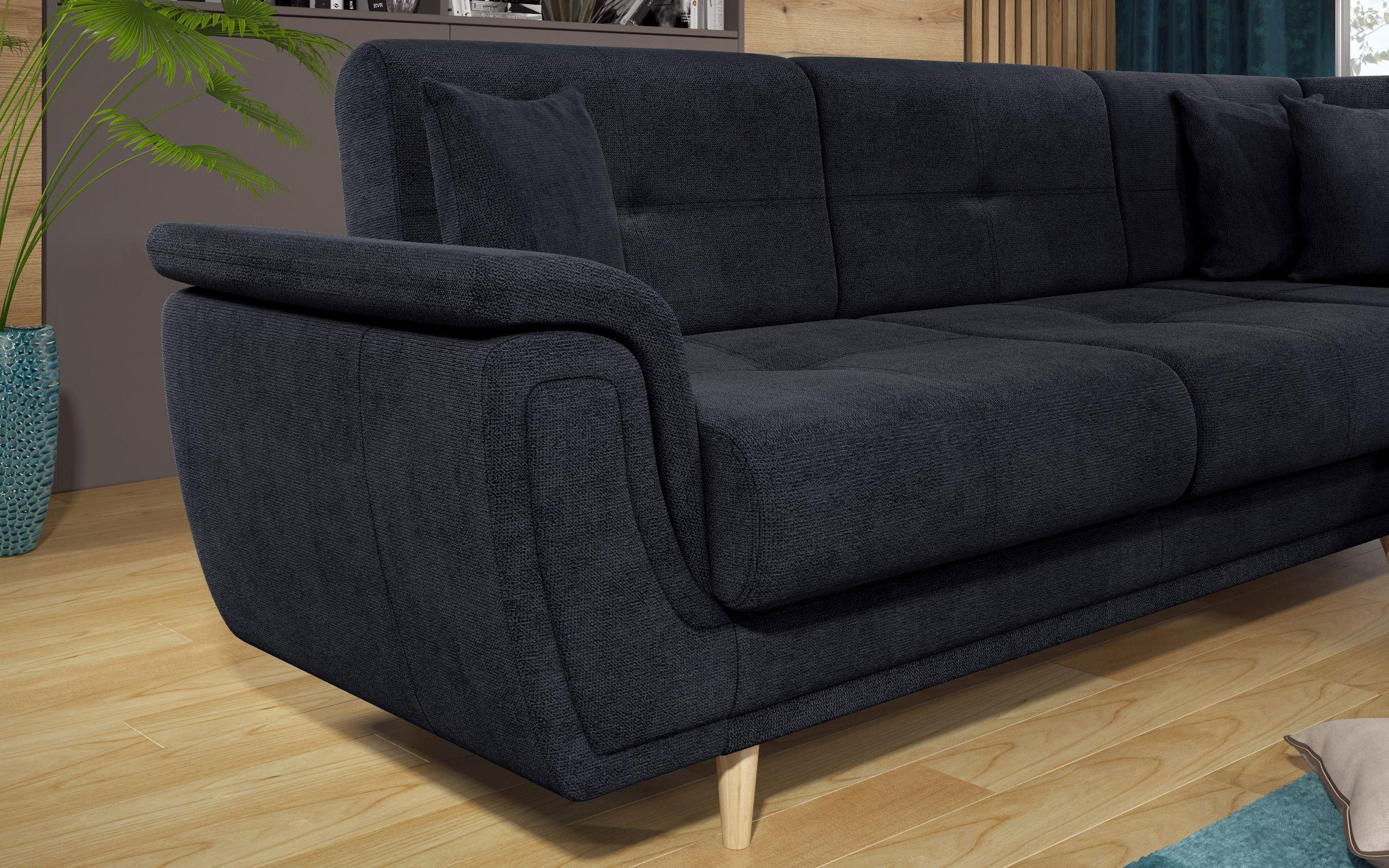 Γωνιακός καναπές Princes Premium με μηχανισμός κλικ κλακ, ανθρακί  6
