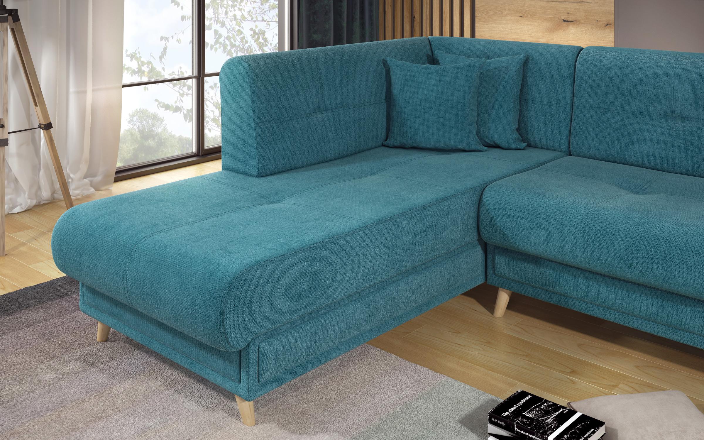 Γωνιακός καναπές Princes Premium με μηχανισμός κλικ κλακ, μπλε  7