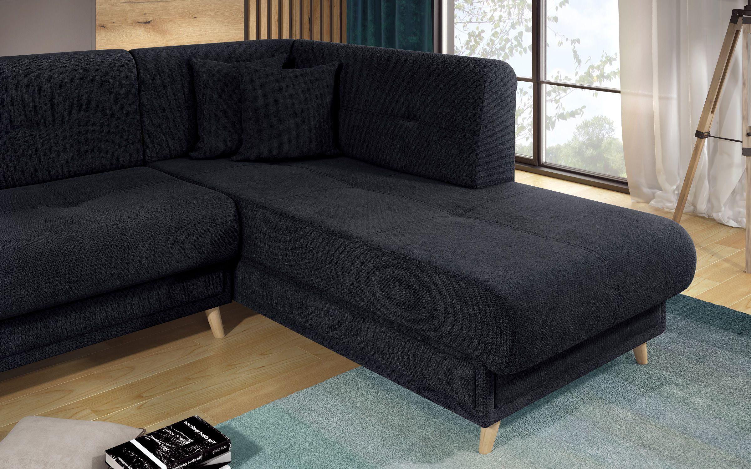 Γωνιακός καναπές Princes Premium με μηχανισμός κλικ κλακ, ανθρακί  7