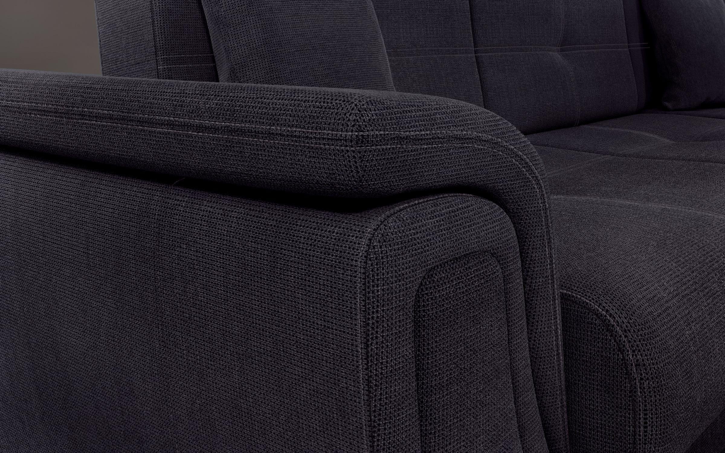 Γωνιακός καναπές Princes Premium με μηχανισμός κλικ κλακ, ανθρακί  5