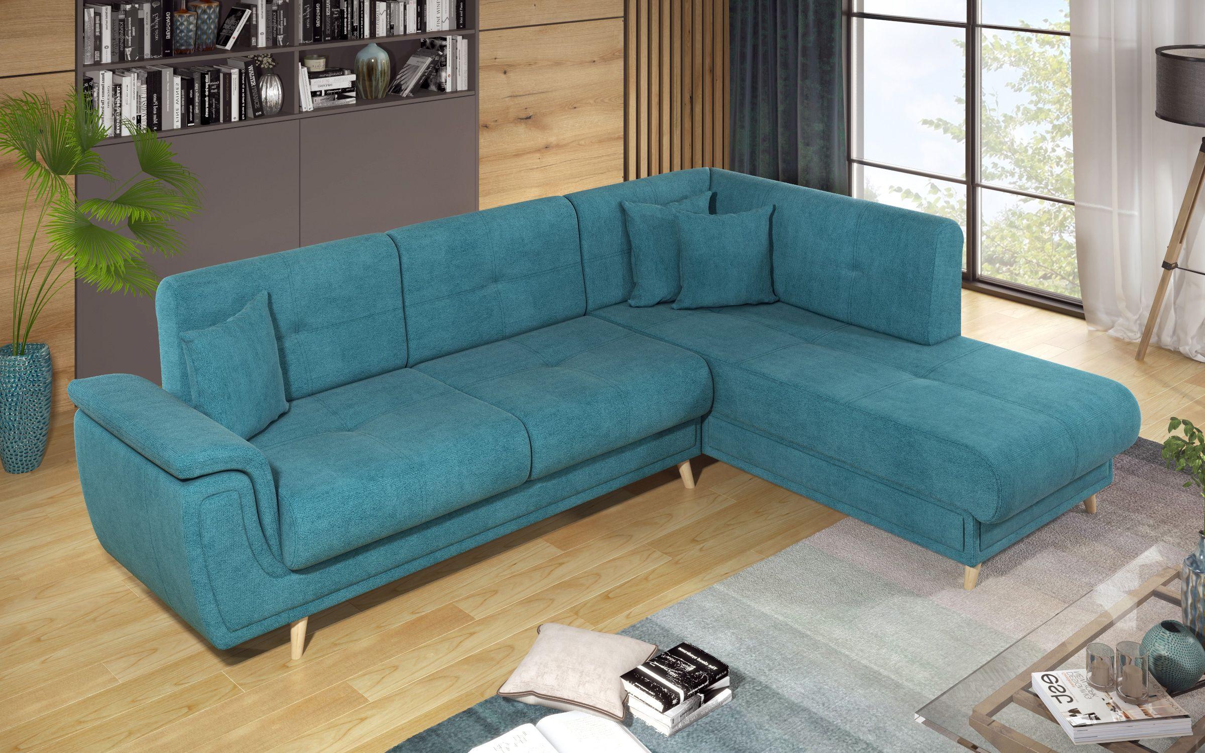 Γωνιακός καναπές Princes Premium με μηχανισμός κλικ κλακ, μπλε  4